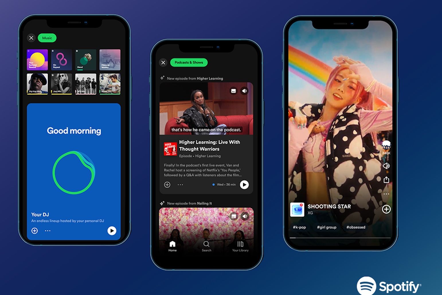 New Spotify Experience in three screenshots