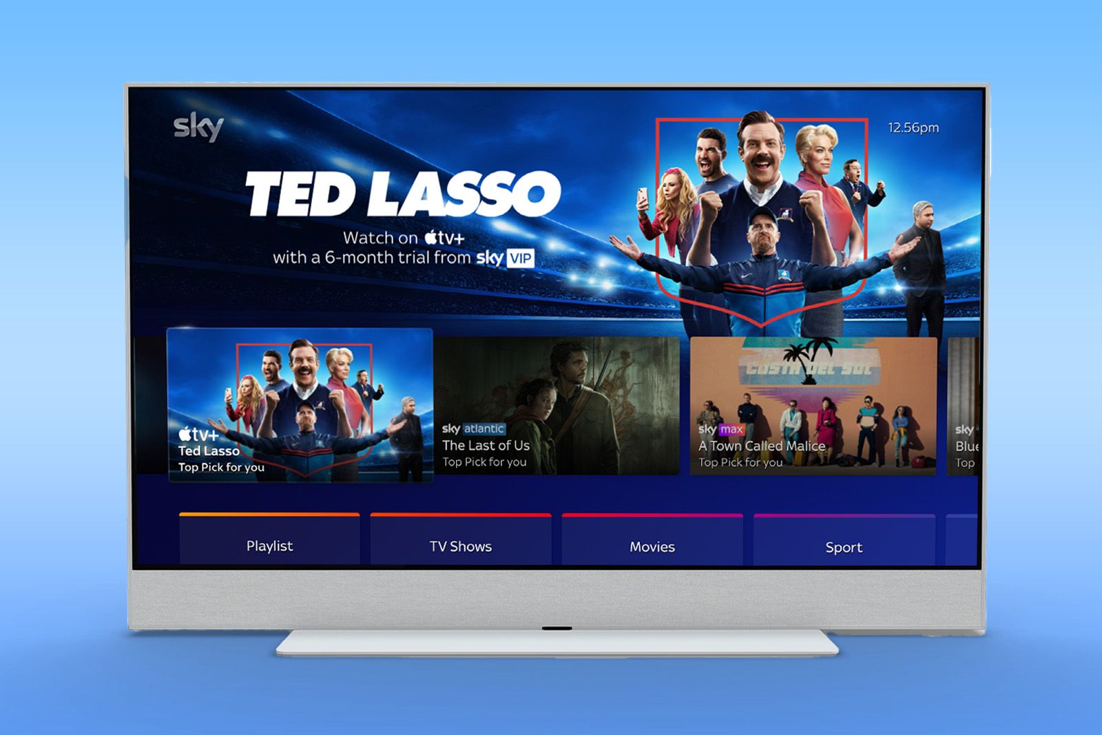 Sky Glass free Apple TV Plus showing Ted Lasso