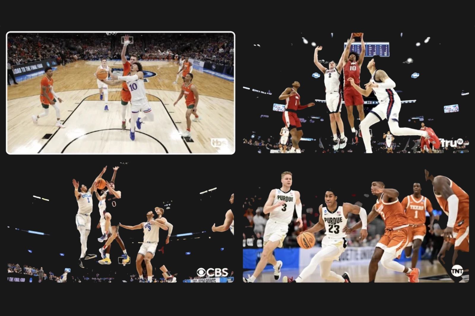 YouTube TV multiview streams four basketball games on one screen