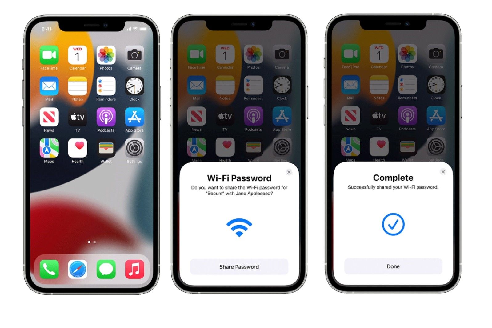 Apple iPhone password sharing