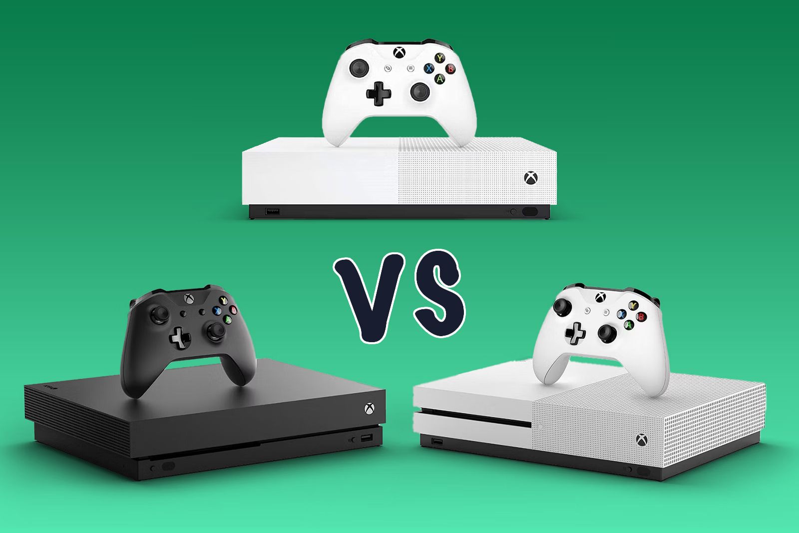 Xbox One X vs Xbox One S vs All-Digital Edition