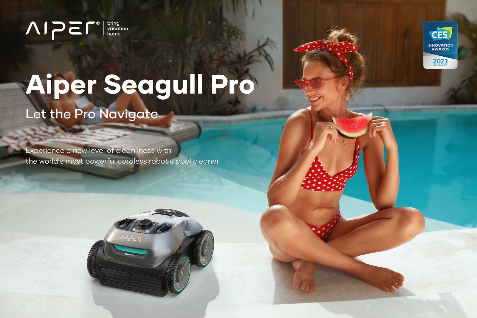 Aiper Seagull Pro cordless robotic pool cleaner