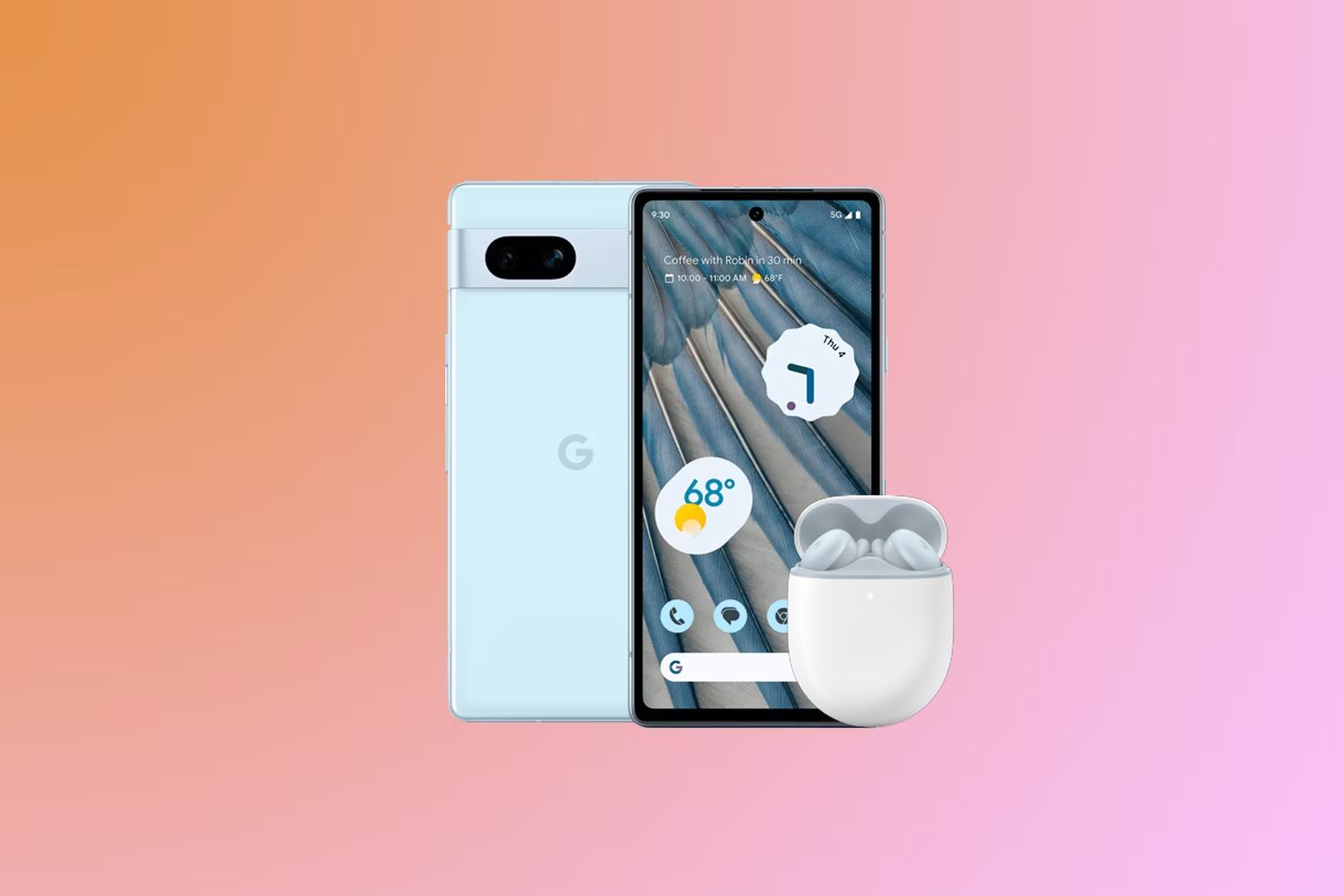 Google Pixel 7a with buds