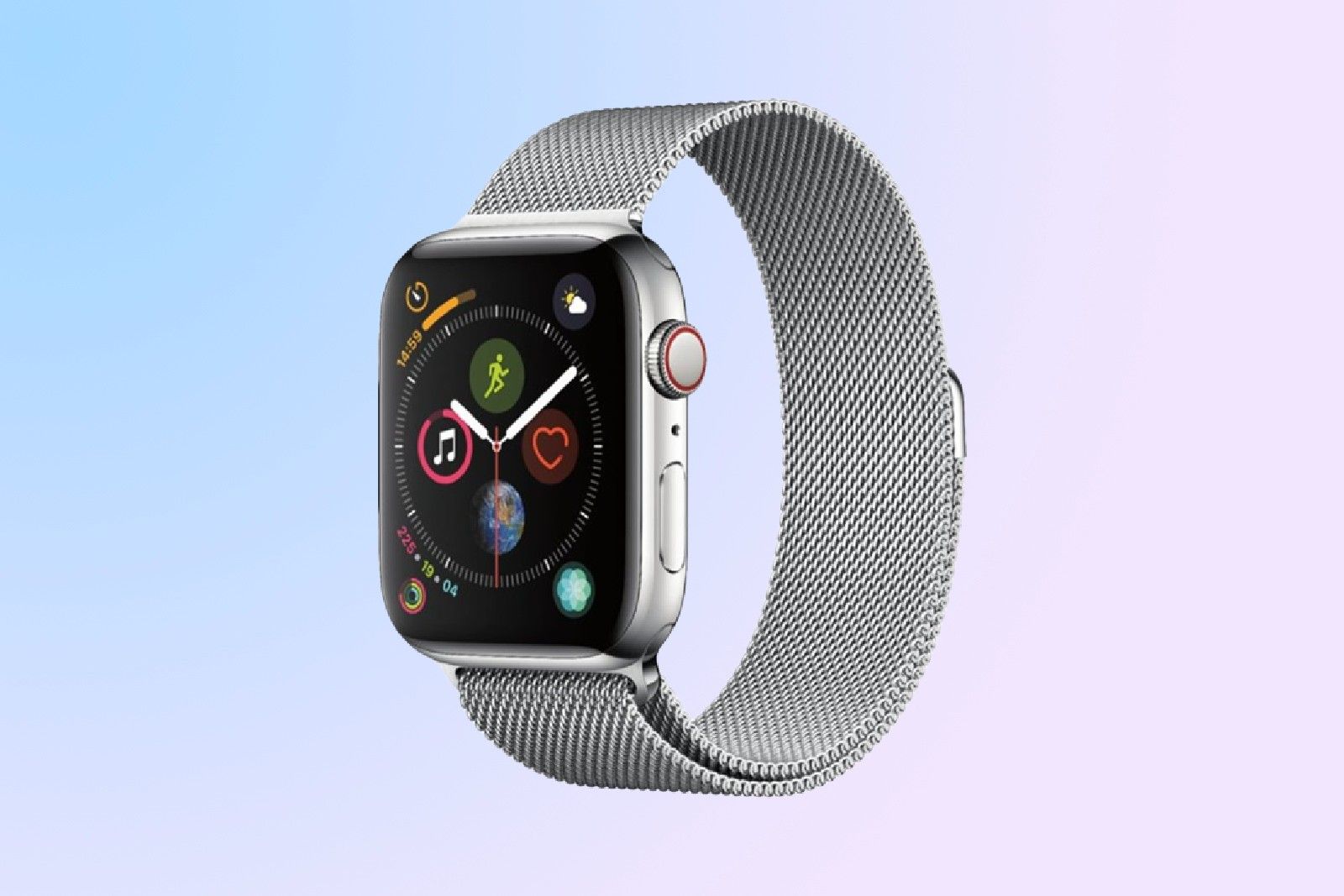 Apple Watch Series 4 (GPS + Cellular) 44mm Stainless Steel Case with Milanese Loop - Stainless Steel