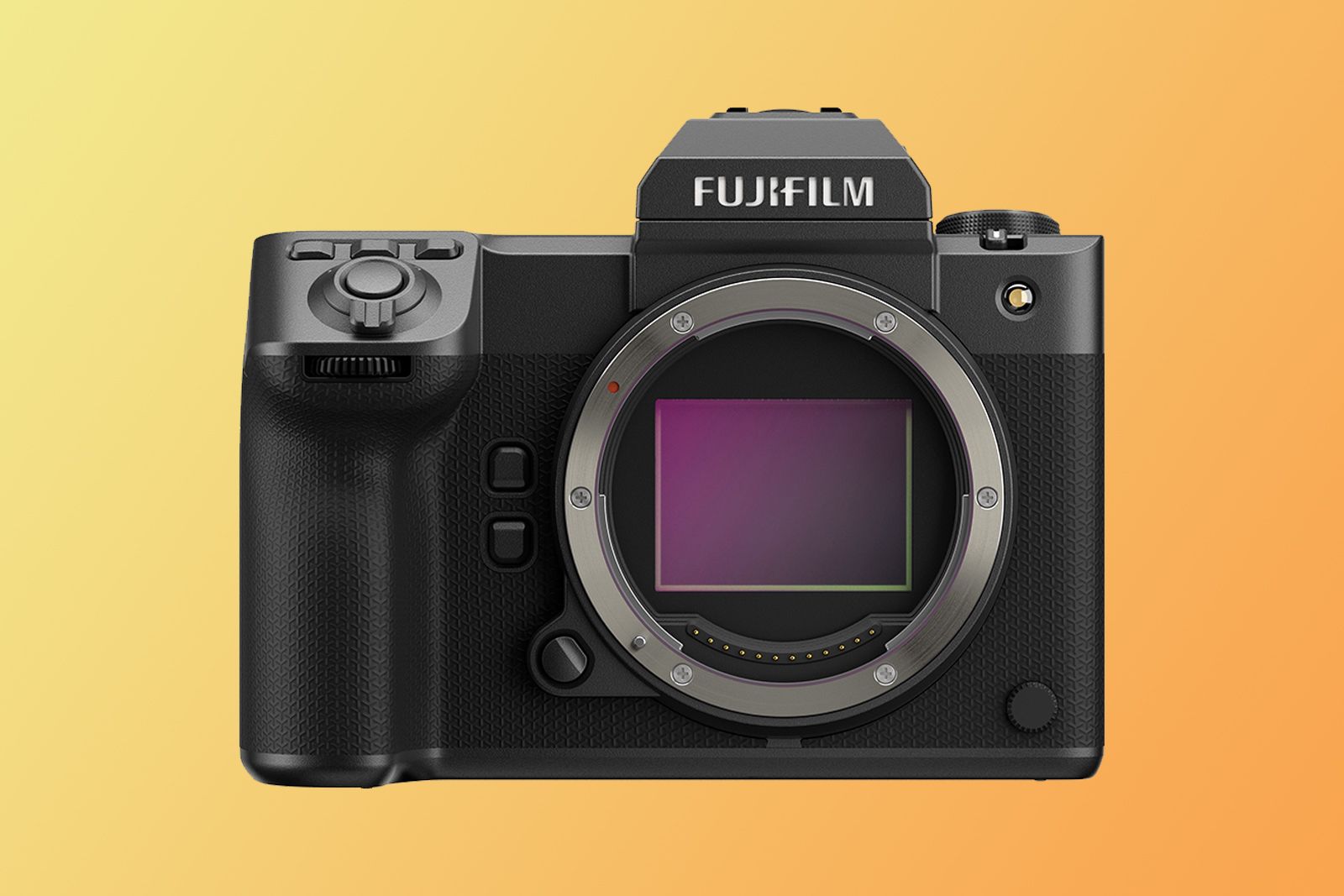Fujifilm GFX100 II on gradient background