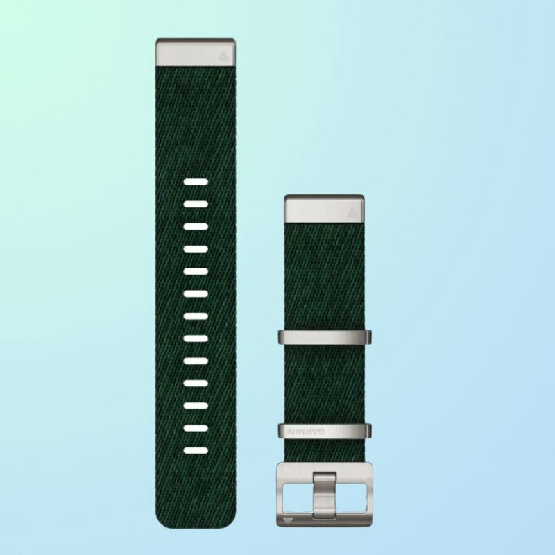 QuickFit® 22 Watch Straps Jacquard-weave Nylon for Garmin Fenix 7 on gradient background