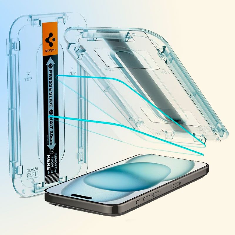 Spigen Tempered Glass Screen Protector For iPhone 15