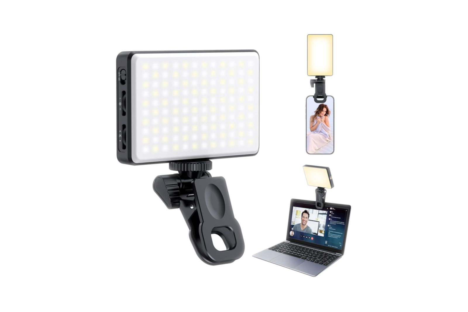 Meixitoy rechargeable clip video light large