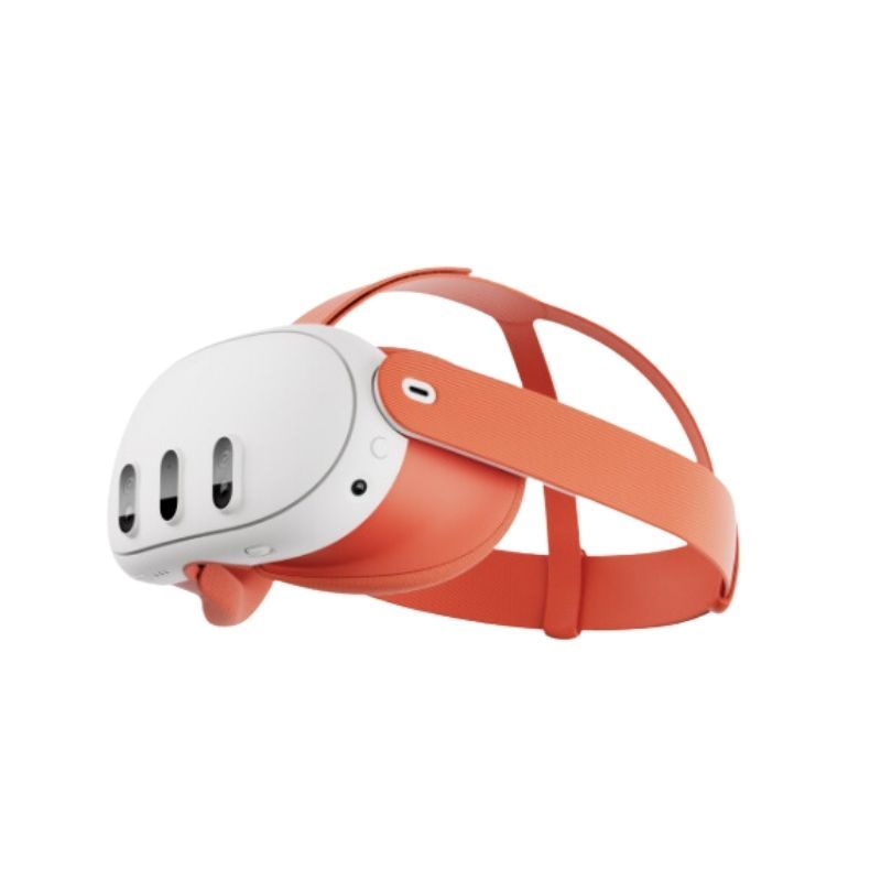 Meta Quest 3 Facial Interface & Head Strap (Blood Orange) for VR accessories