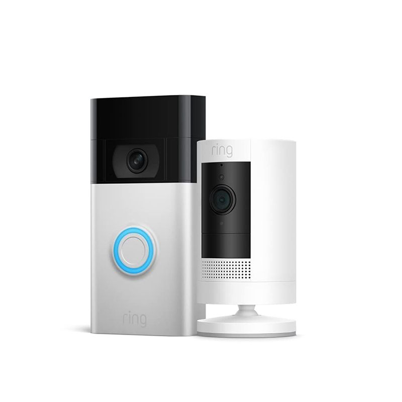 ring video doorbell second gen with ring stick up cam bundle