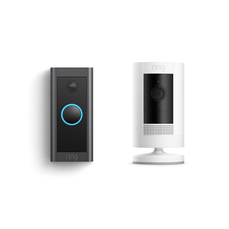 ring video doorbell wired with ring stick up cam bundle
