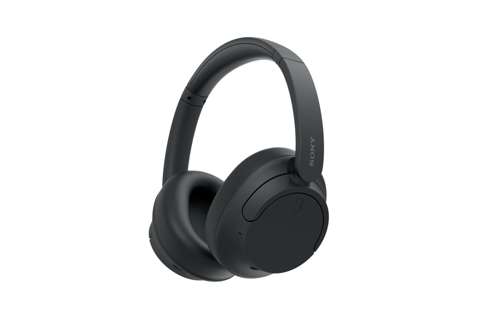Grey-black, Sony-branded headphones.