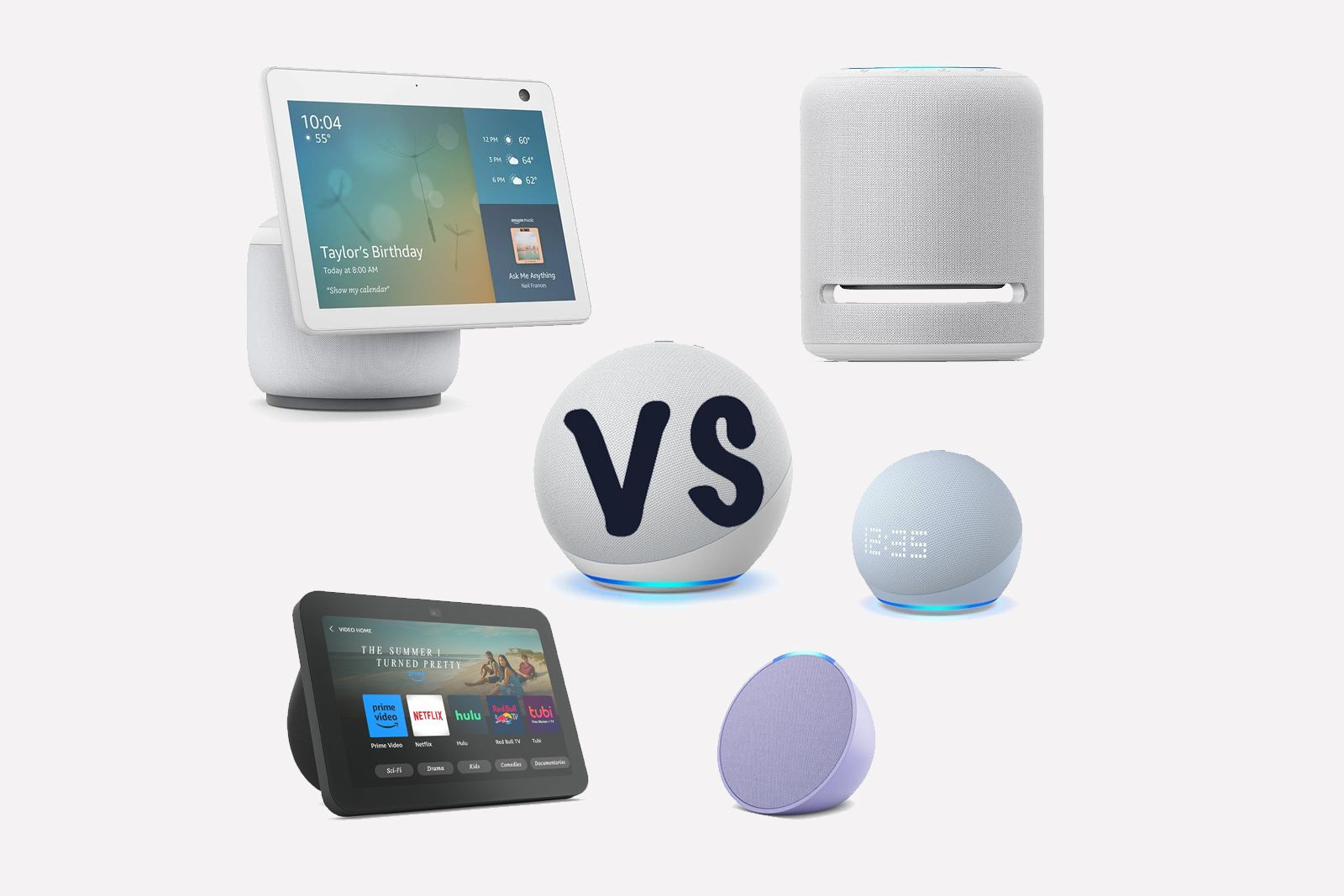 Comparing all the  Echo devices - Echo Dot, Echo Pop and Echo Show