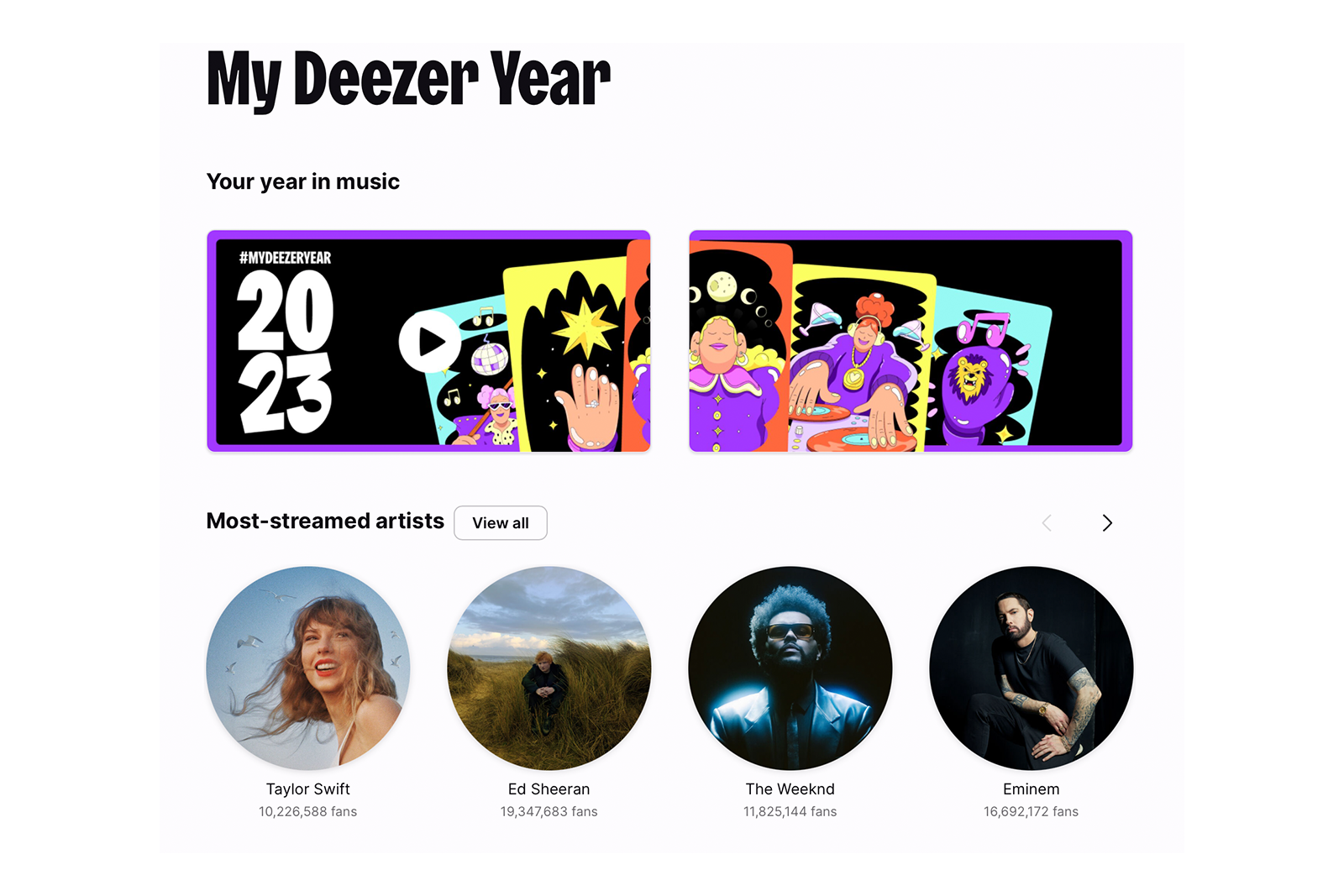 my deezer year desktop