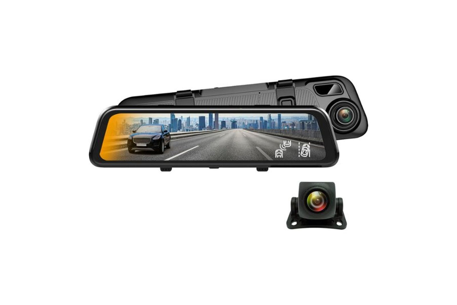 Rexing - M2 2K Front and Rear Mirror Dash Cam
