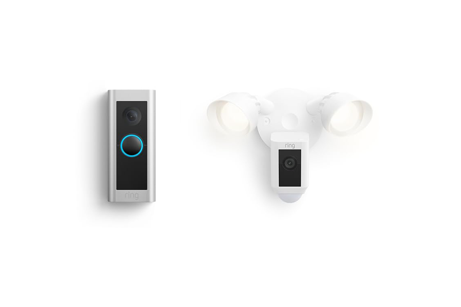Ring Video Doorbell Pro 2 with Ring Floodlight Cam Wired 