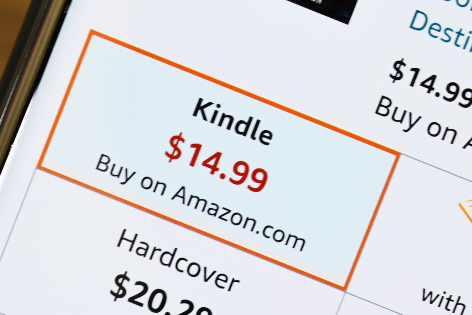 Amazon Kindle Book on Mobile