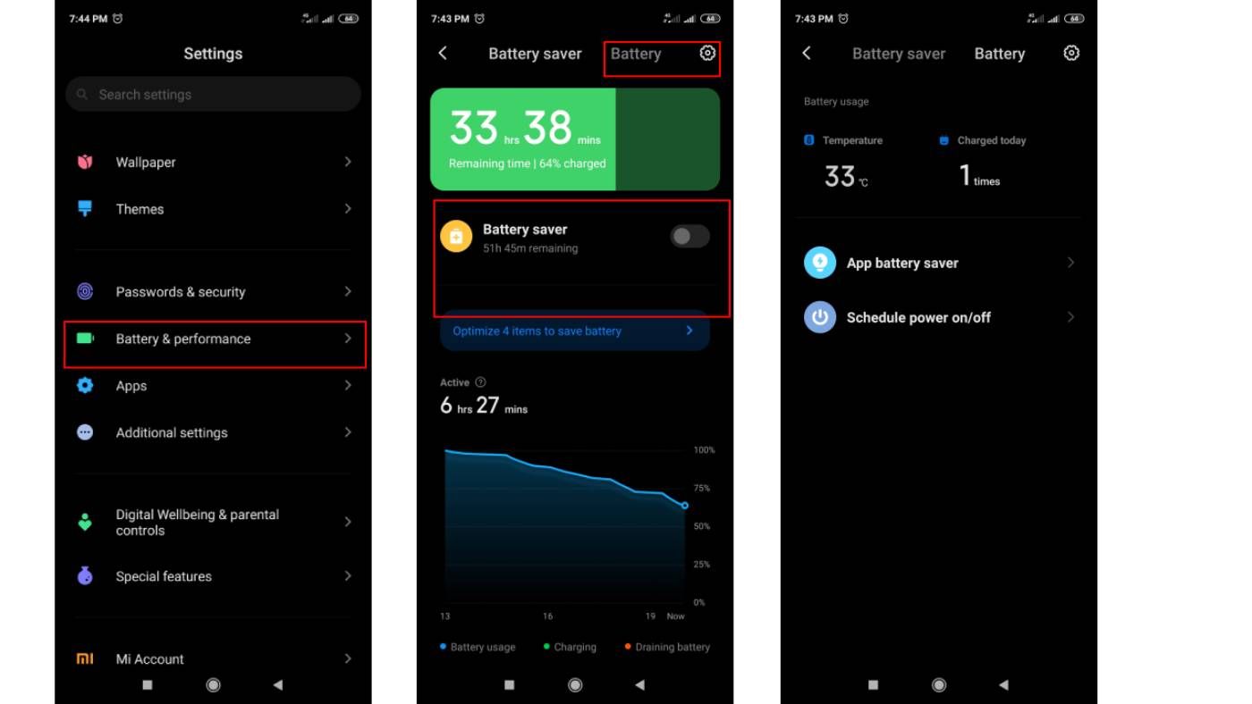 Battery saver on Android