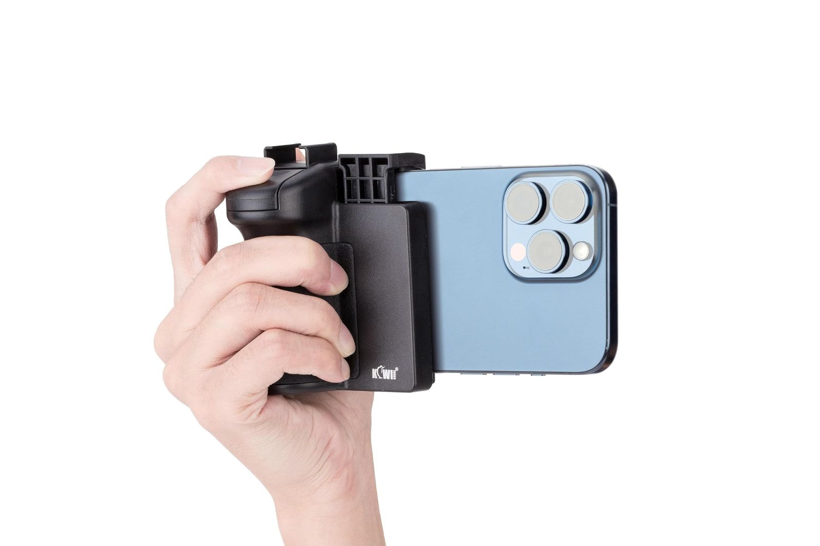 KiwiFotos Phone Tripod Mount Grip Holder with Bluetooth Shutter