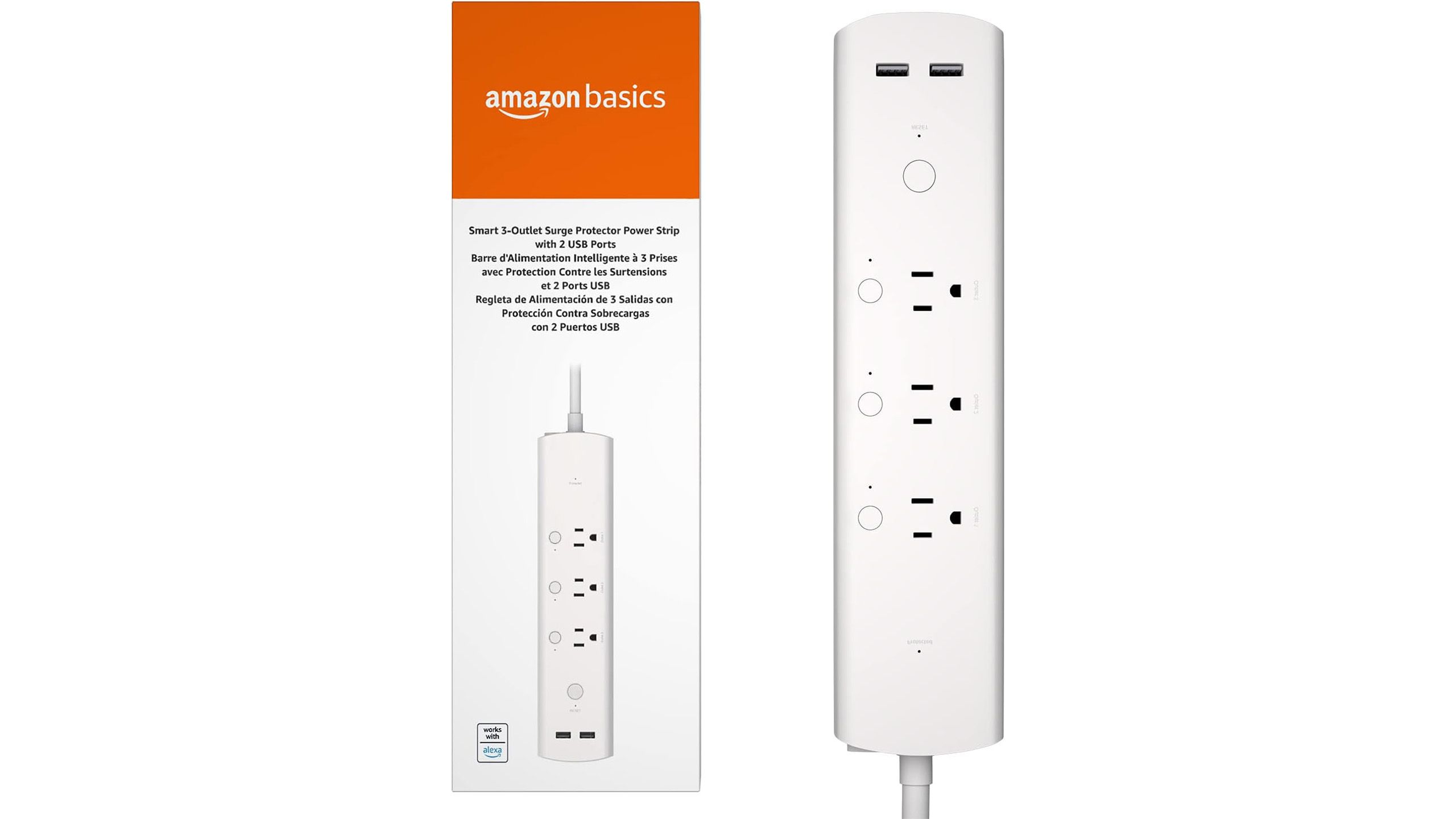 Amazon Basics Rectangular Smart Plus Power Strip