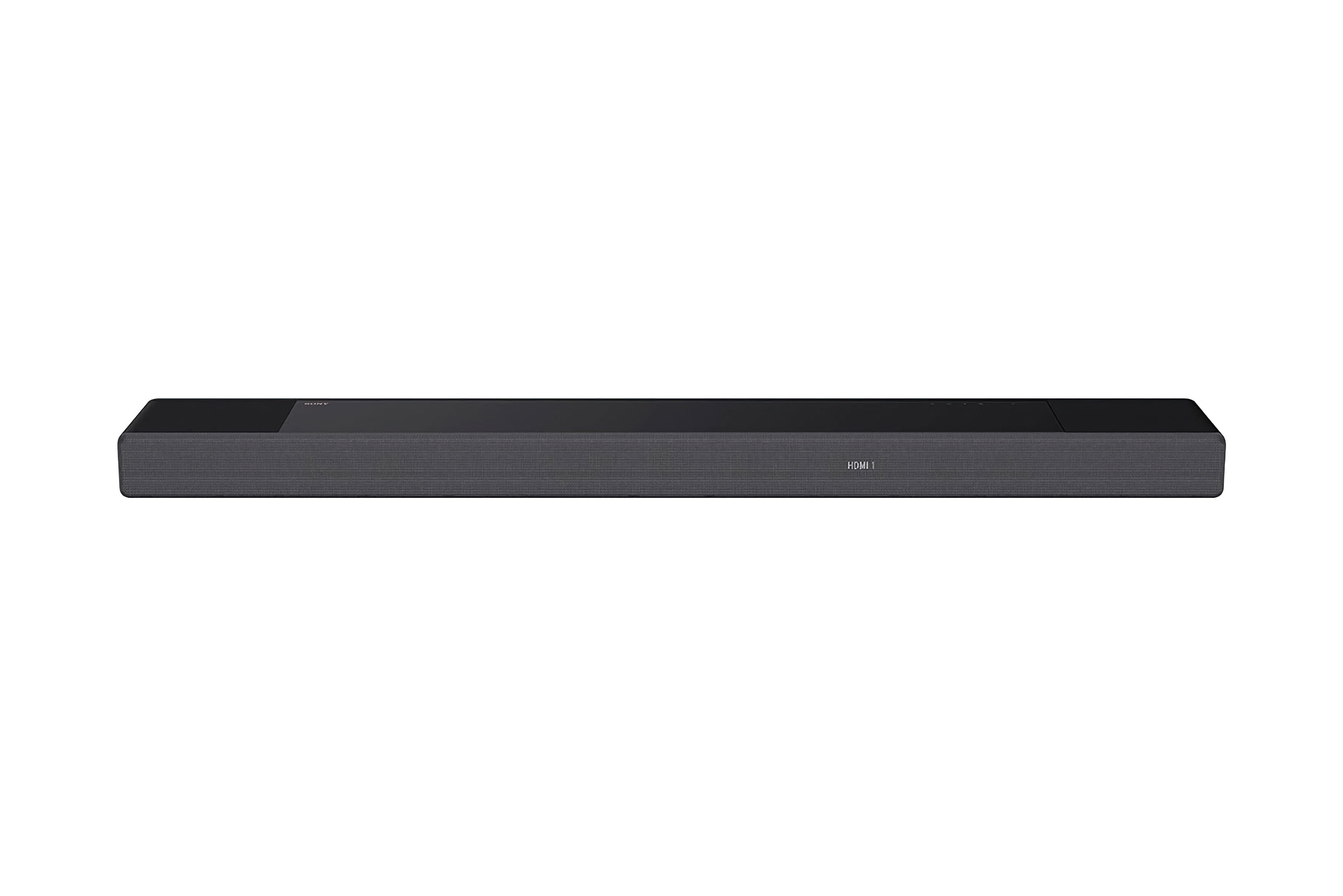 A black and gray Sony soundbar.