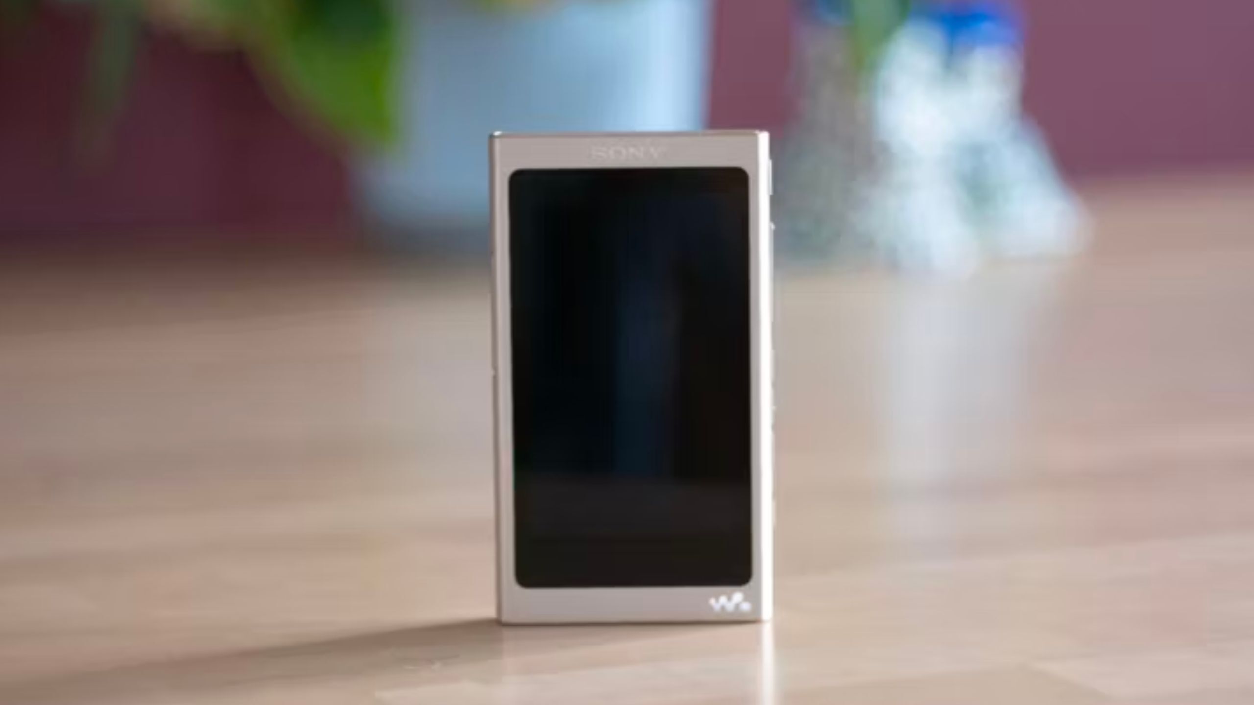 Sony NW-A45 MP3 standing upright - front side