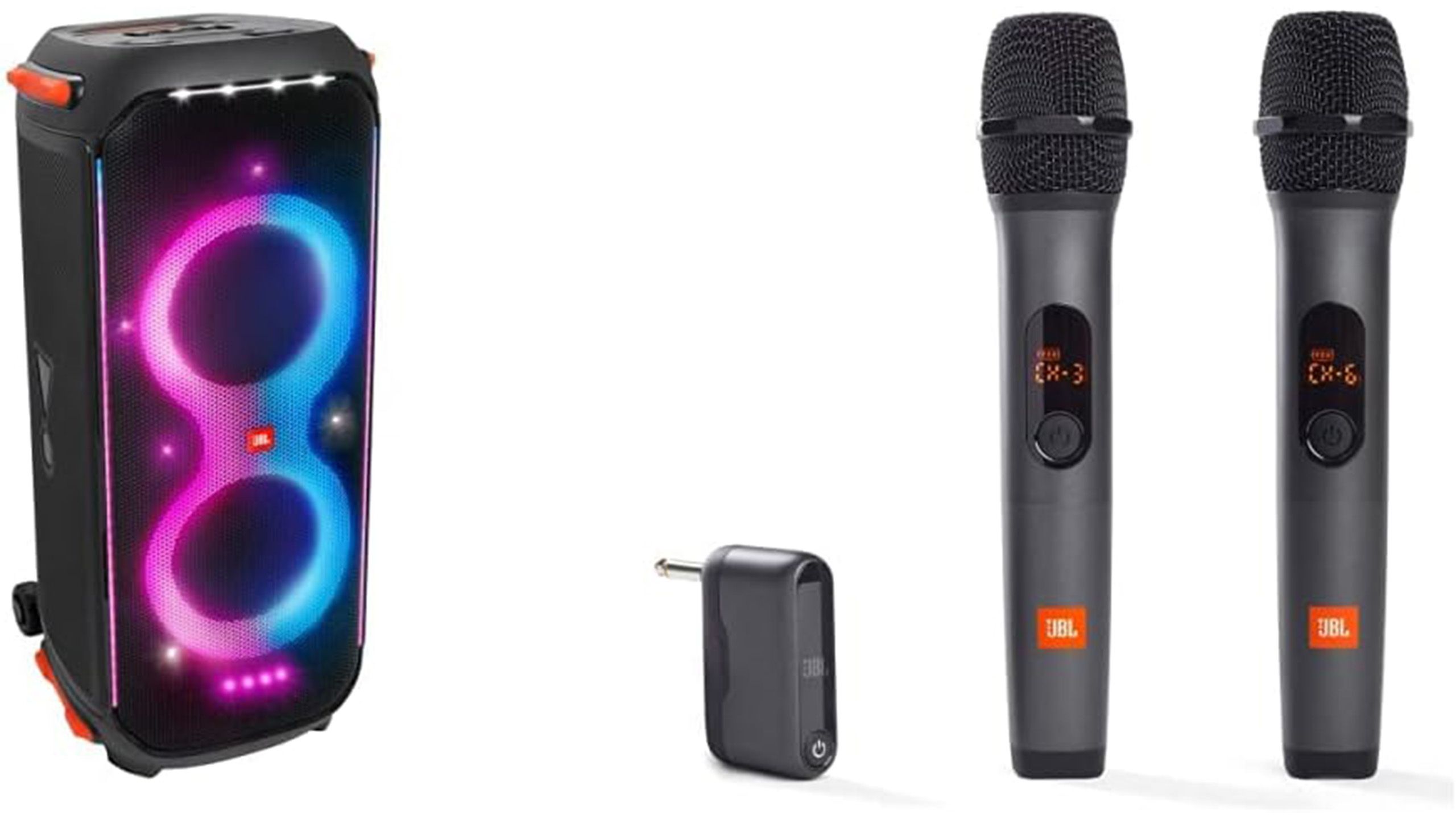 JBL PartyBox 710 and JBL Wireless Two Microphone System