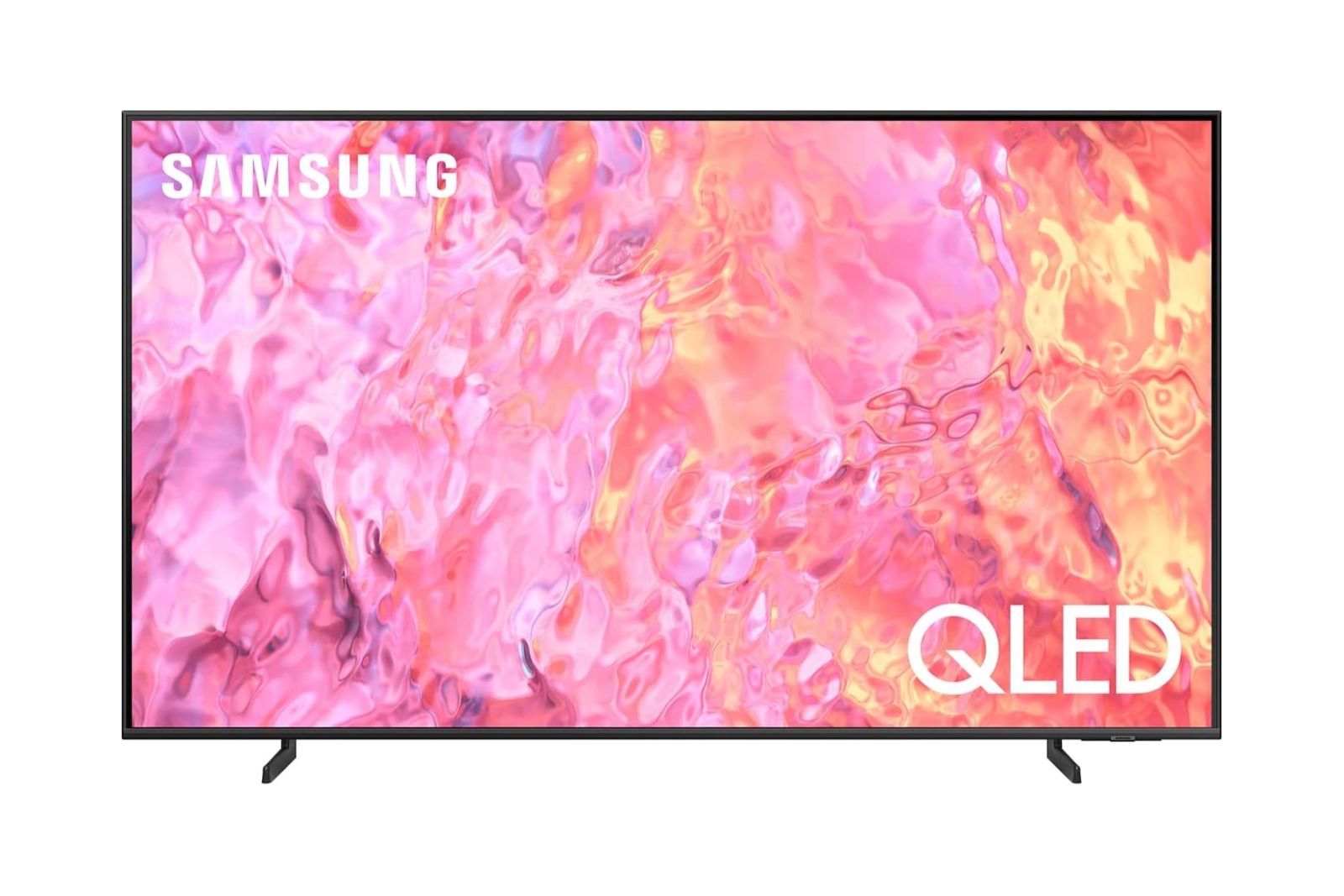 A small flatscreen Samsung TV on a white background.