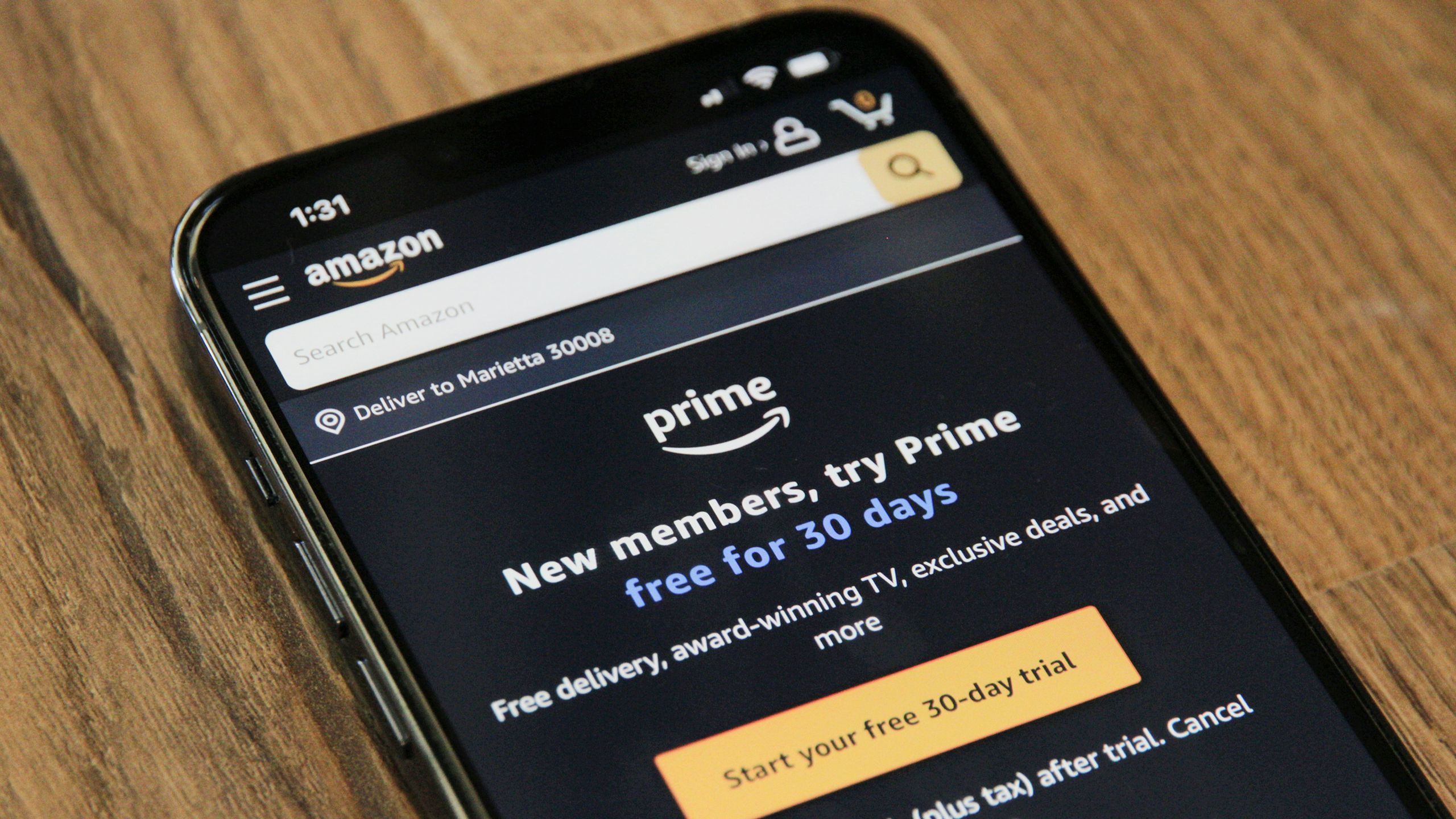 Free 30-Day Trial of  Prime + Free Prime Shipping