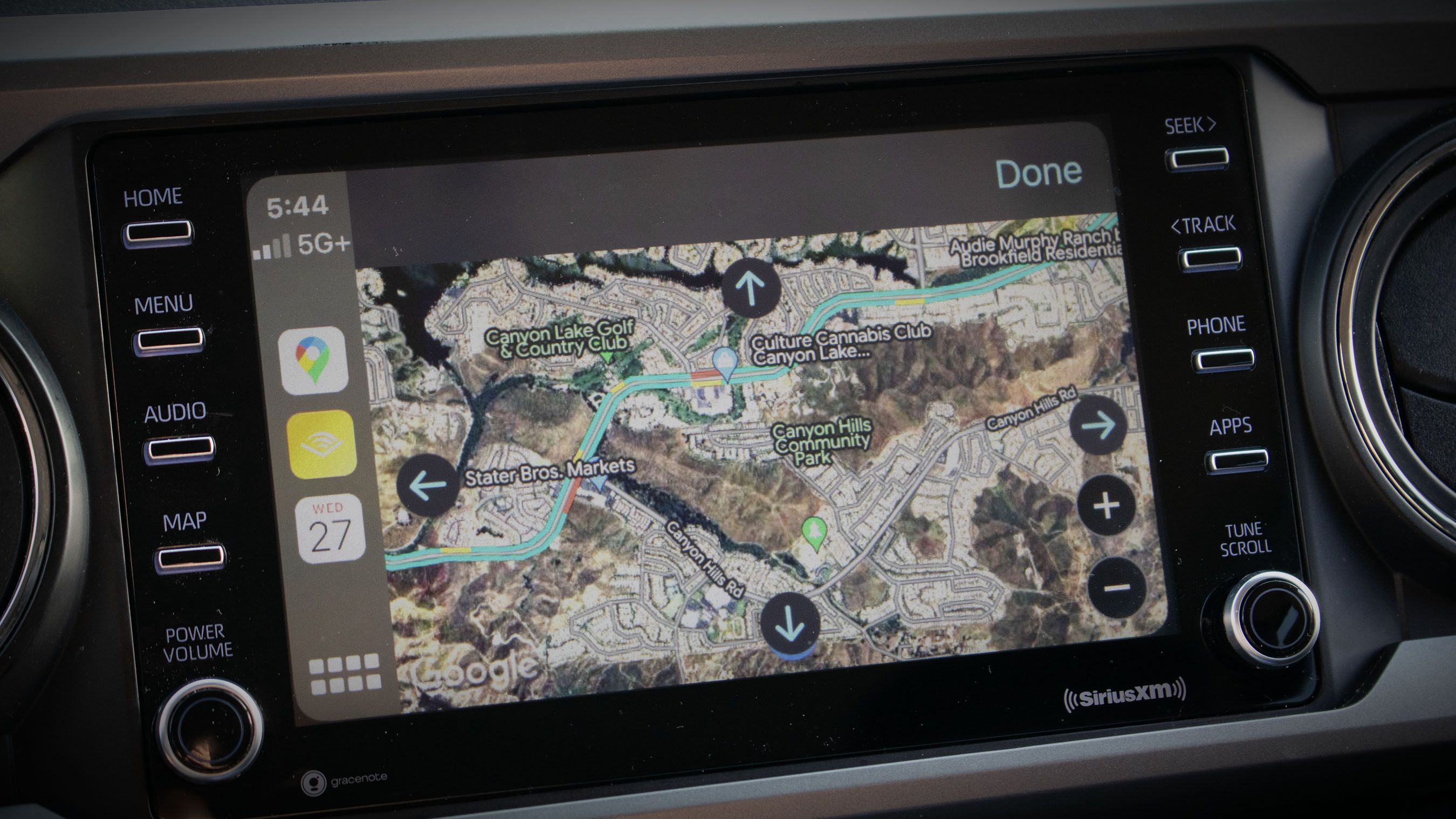 GoogleMaps displayed on Apple CarPlay