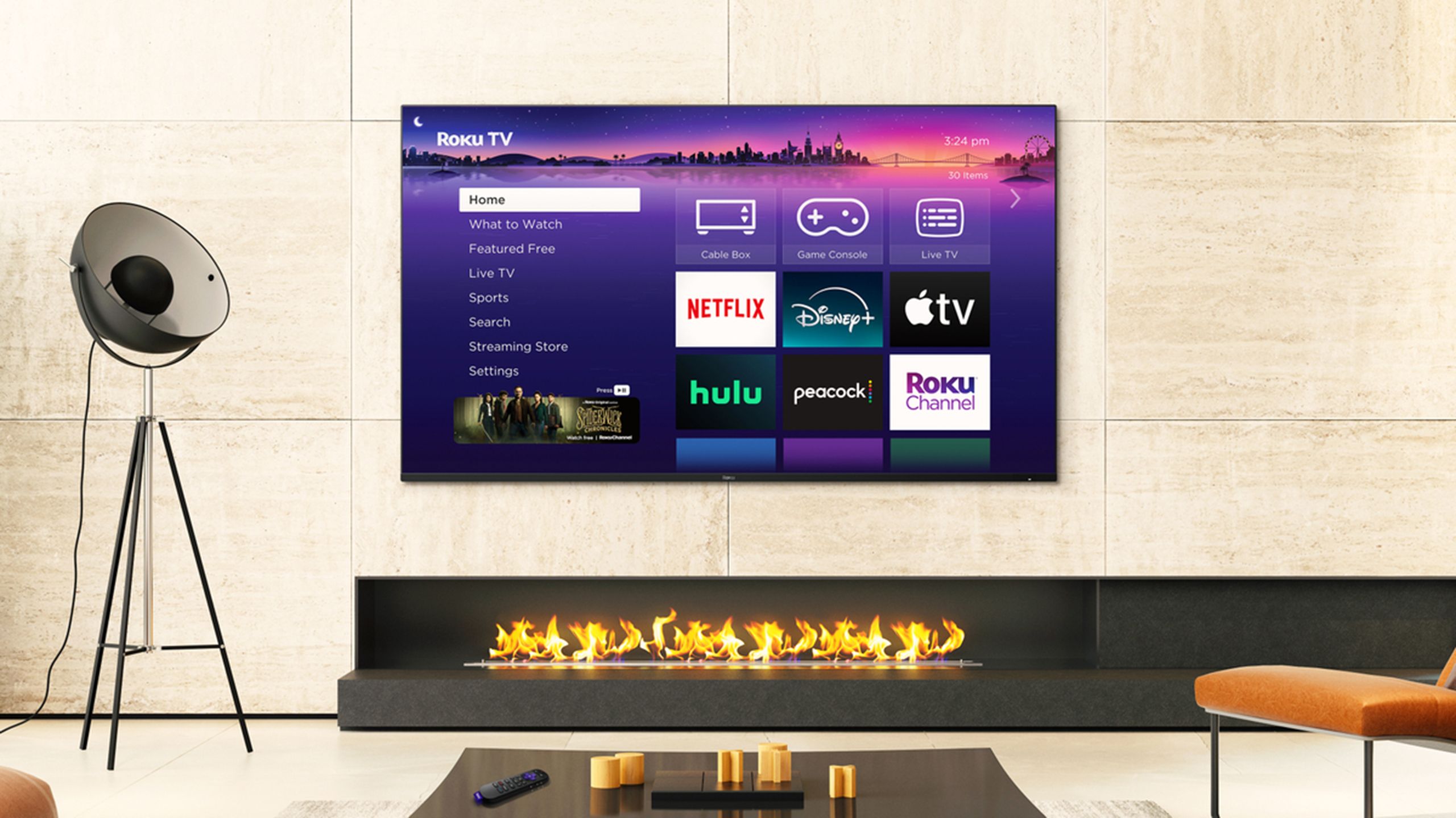 Roku is going to show video ads on its homescreen interface