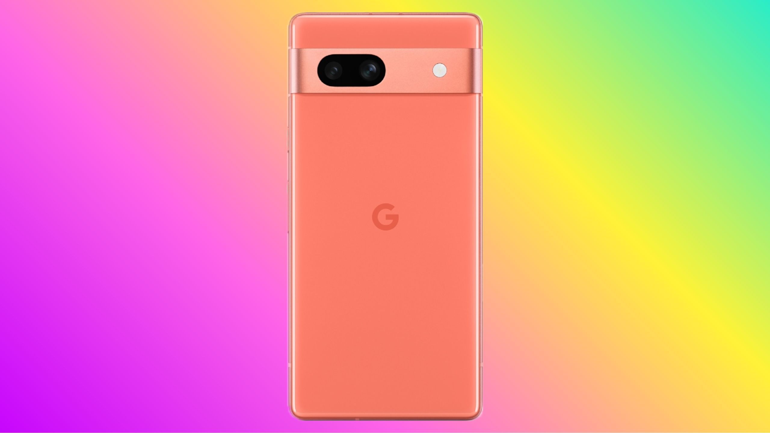 Pixel 7a in the Coral colorway