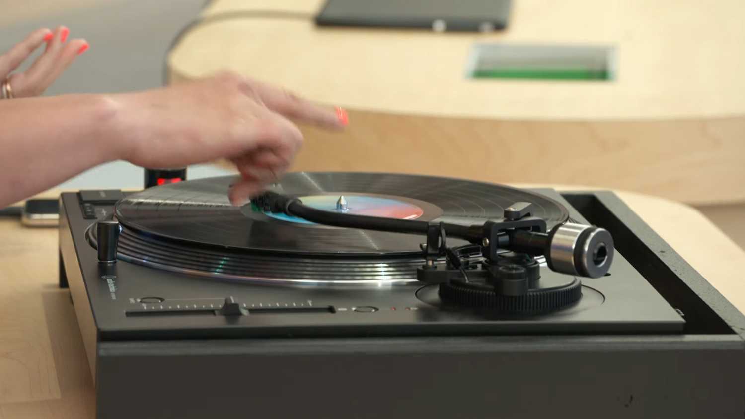 Rose Yao Damaging Vinyl Record Google IO Event