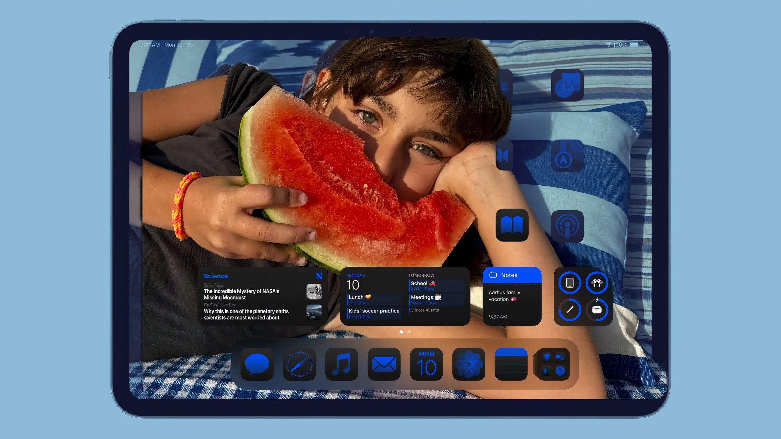 example for iPadOS18 app customization on screen