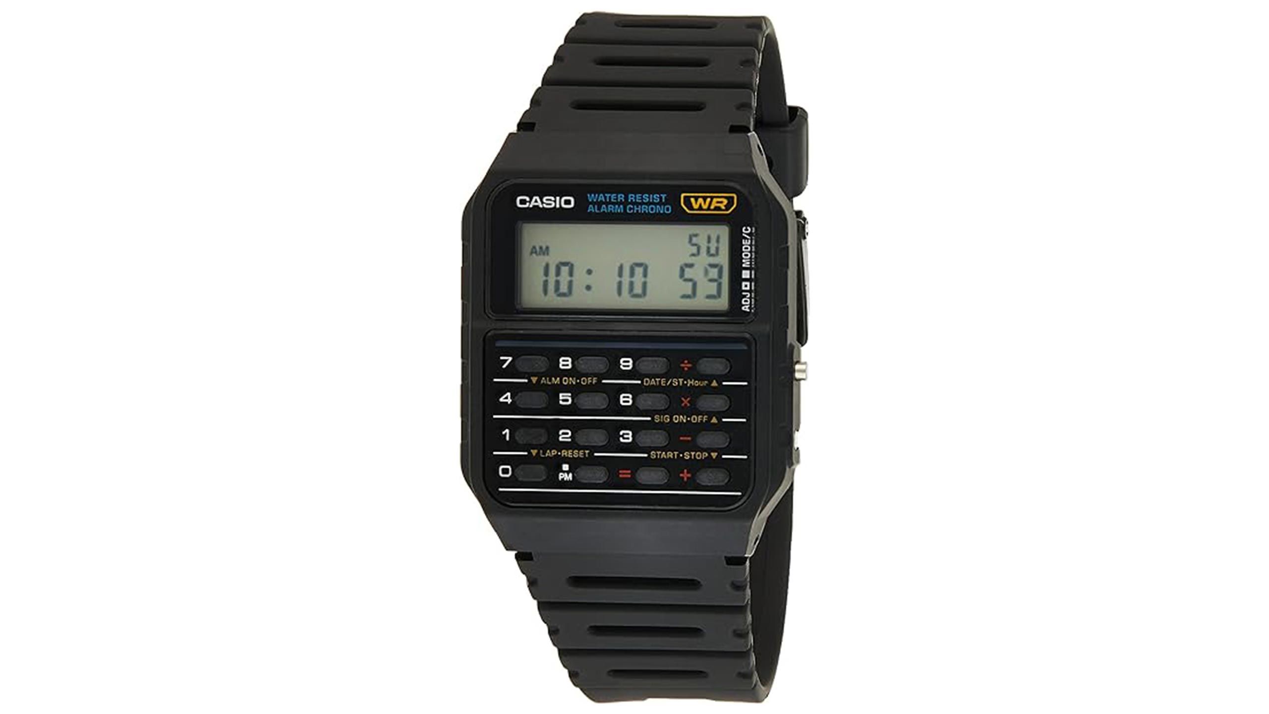 A Casio Calculator Watch on a white background