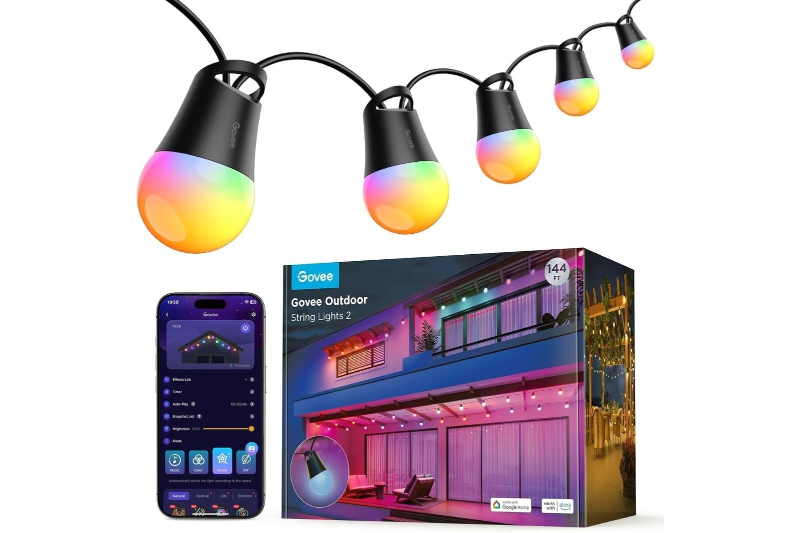 govee outdoor string lights 2 in box