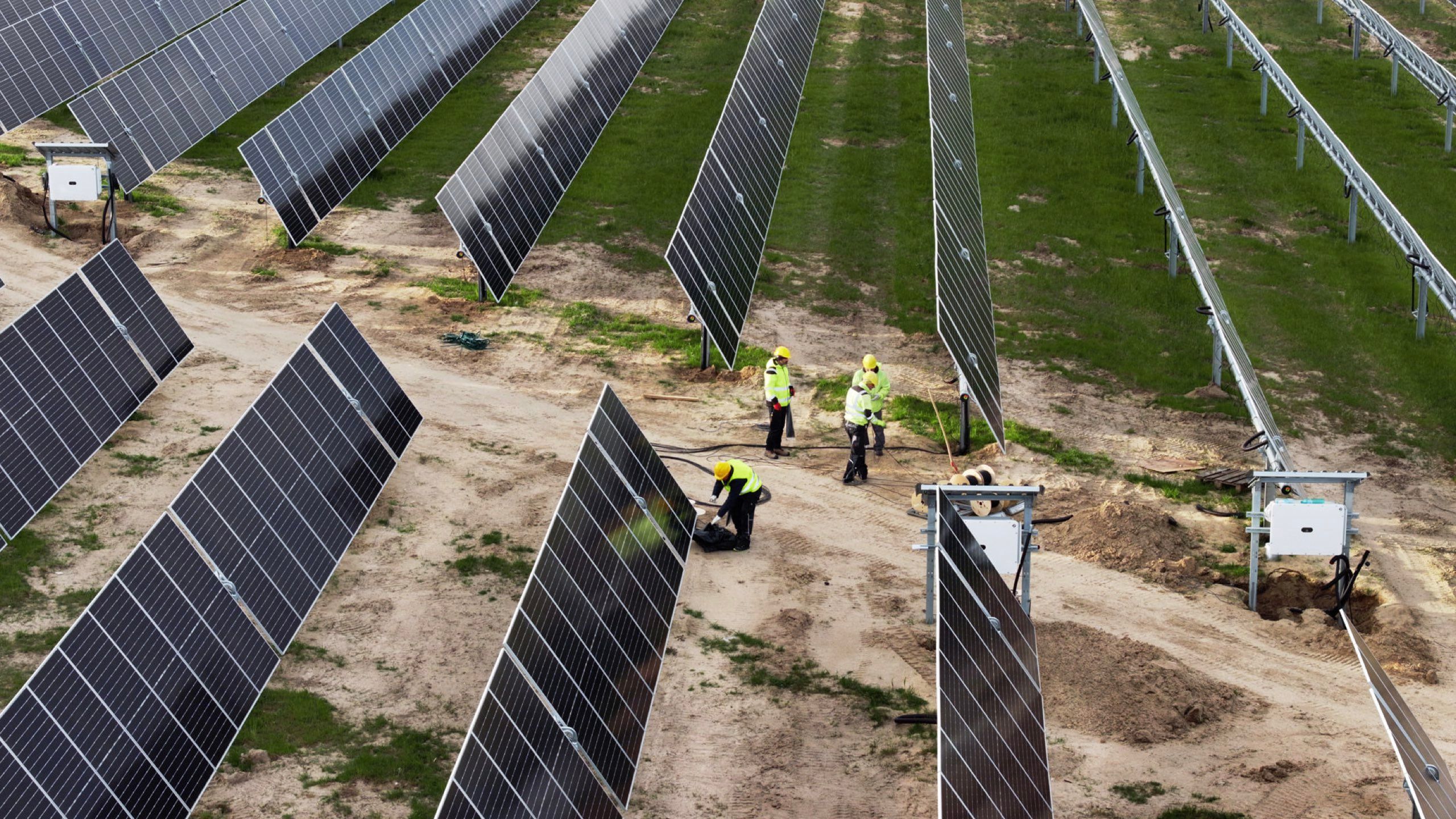 Solar panels of an Apple project. 