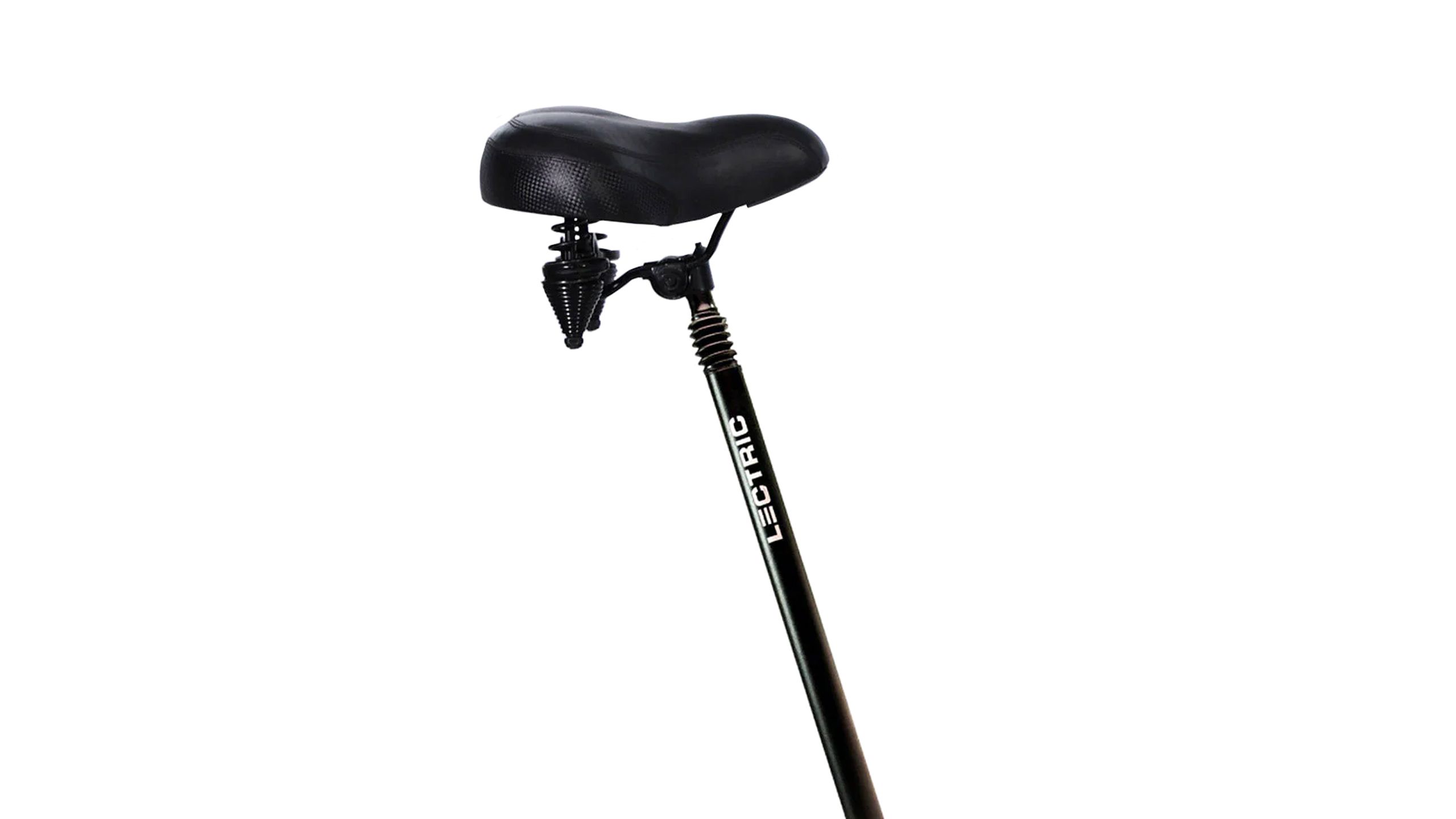 A Lectric suspension bike seat.