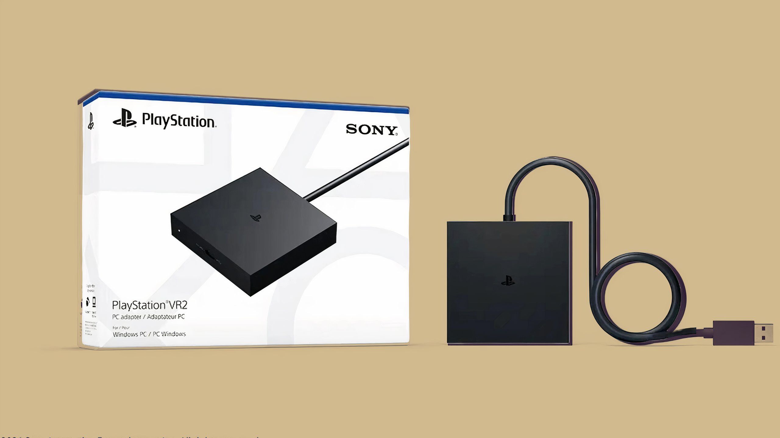 sony ps vr2 adapter in the box and outside the box