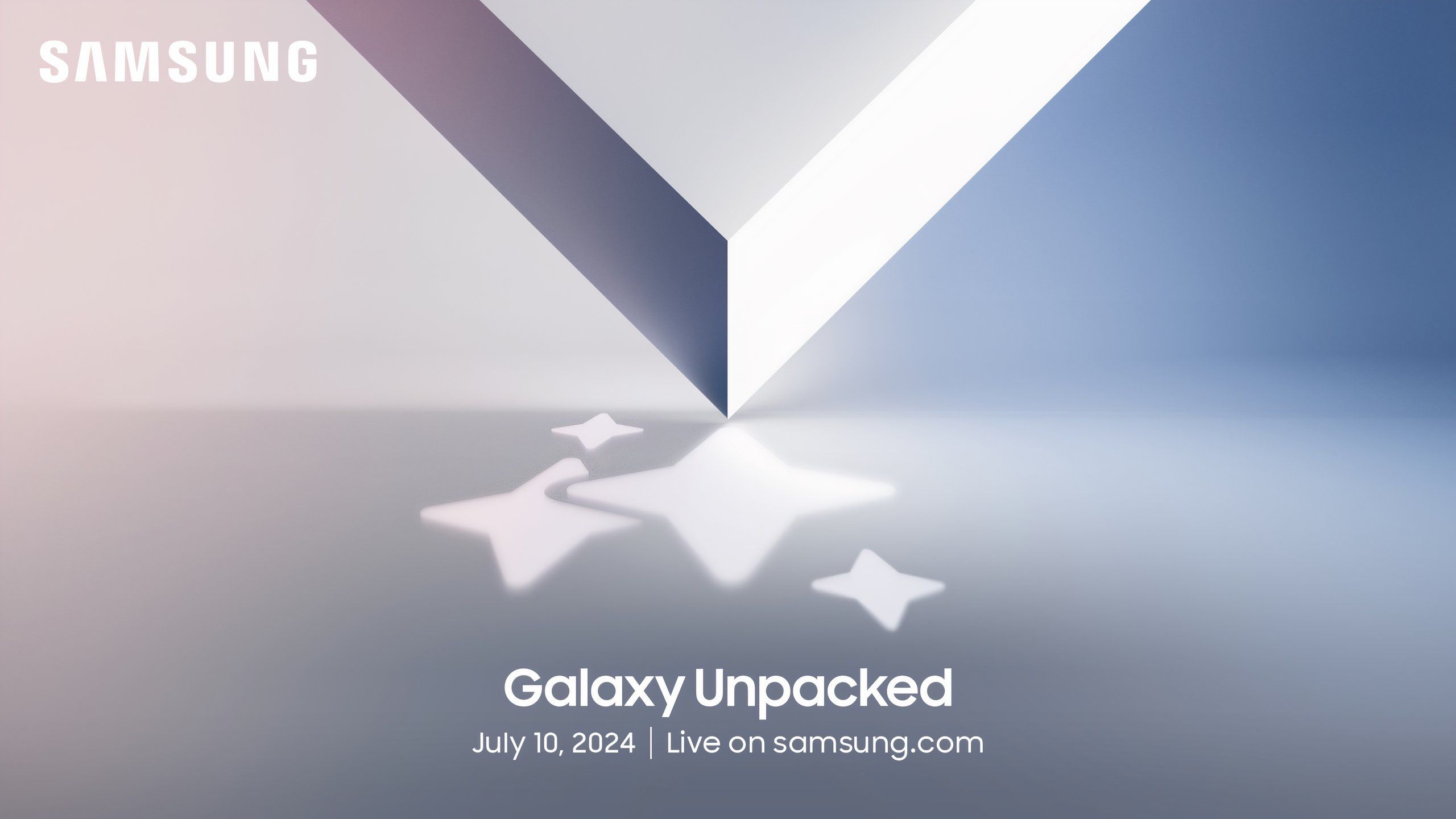 Samsung's poster for its July 10th Galaxy Unpacked with a clear 
