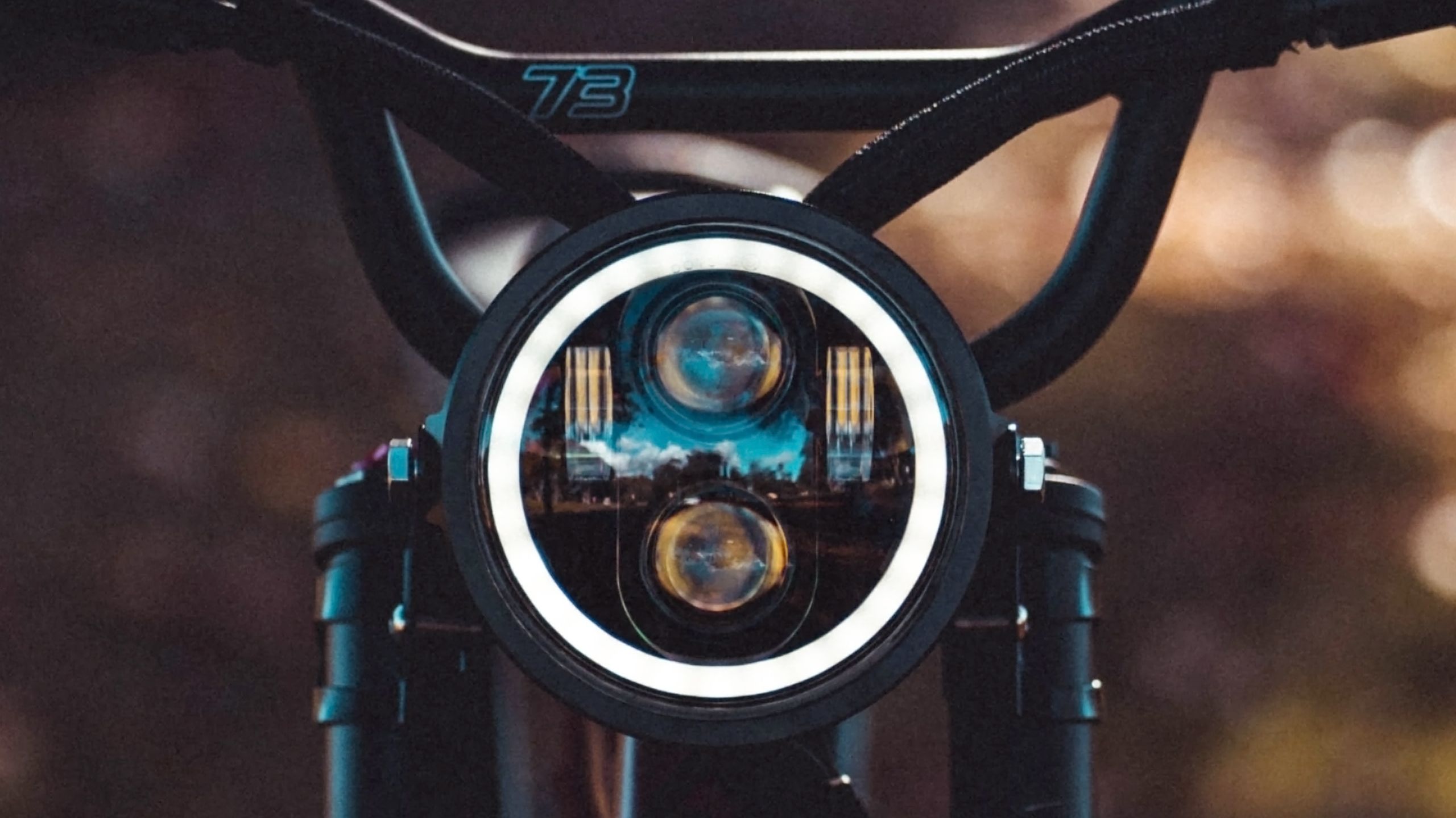 A Super73 e-bike headlight.