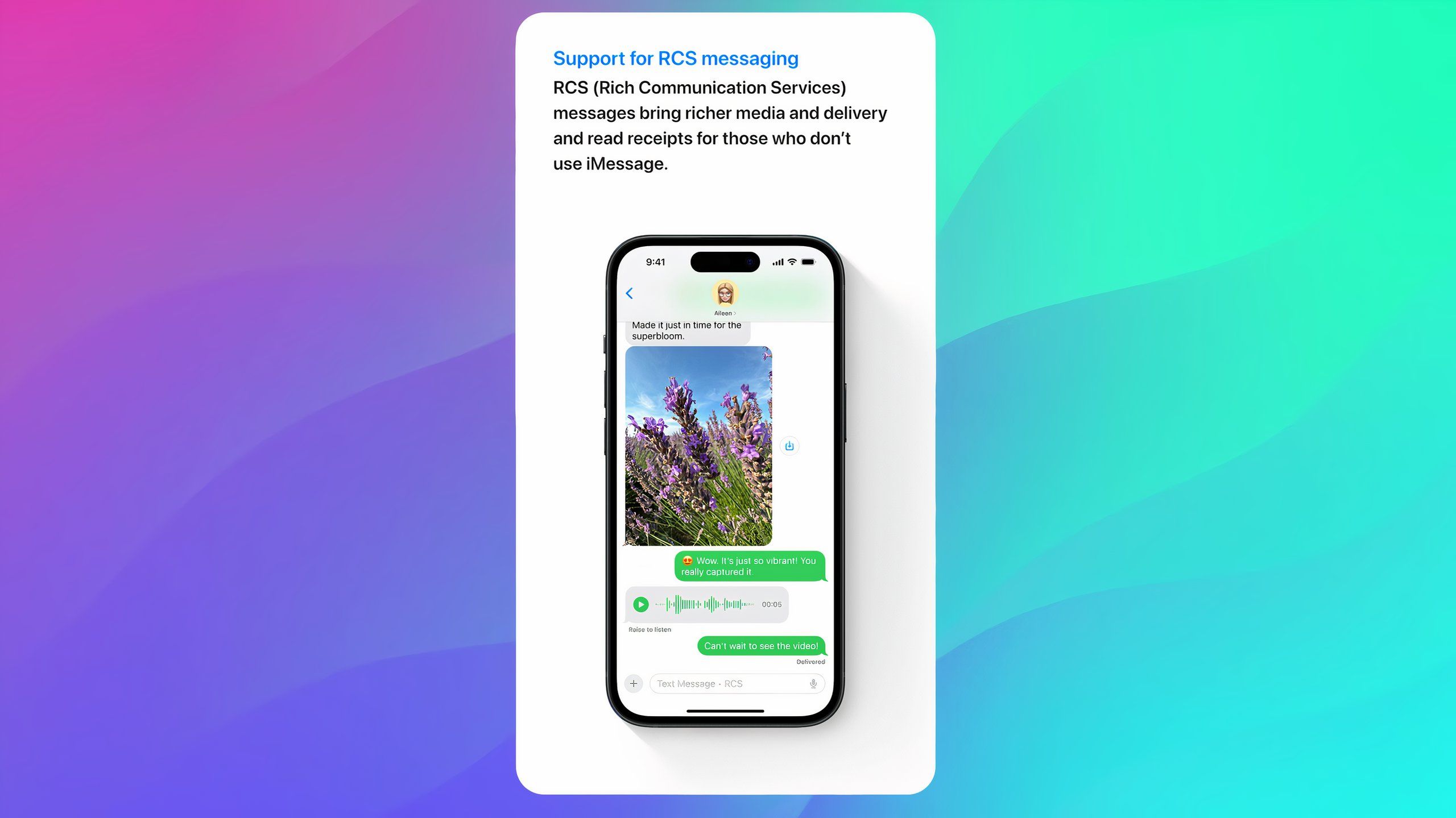 support for rcs messaging in iOS 18