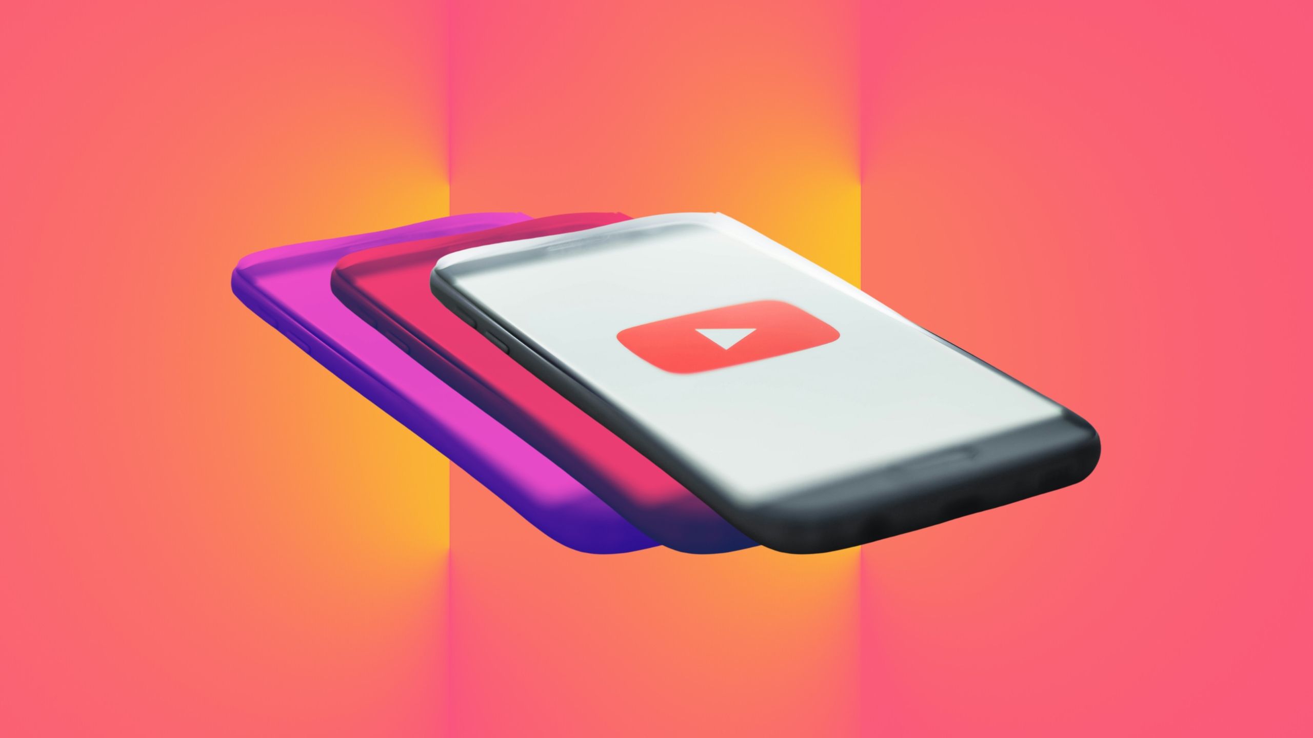 YouTube logo on a mobile phone. 