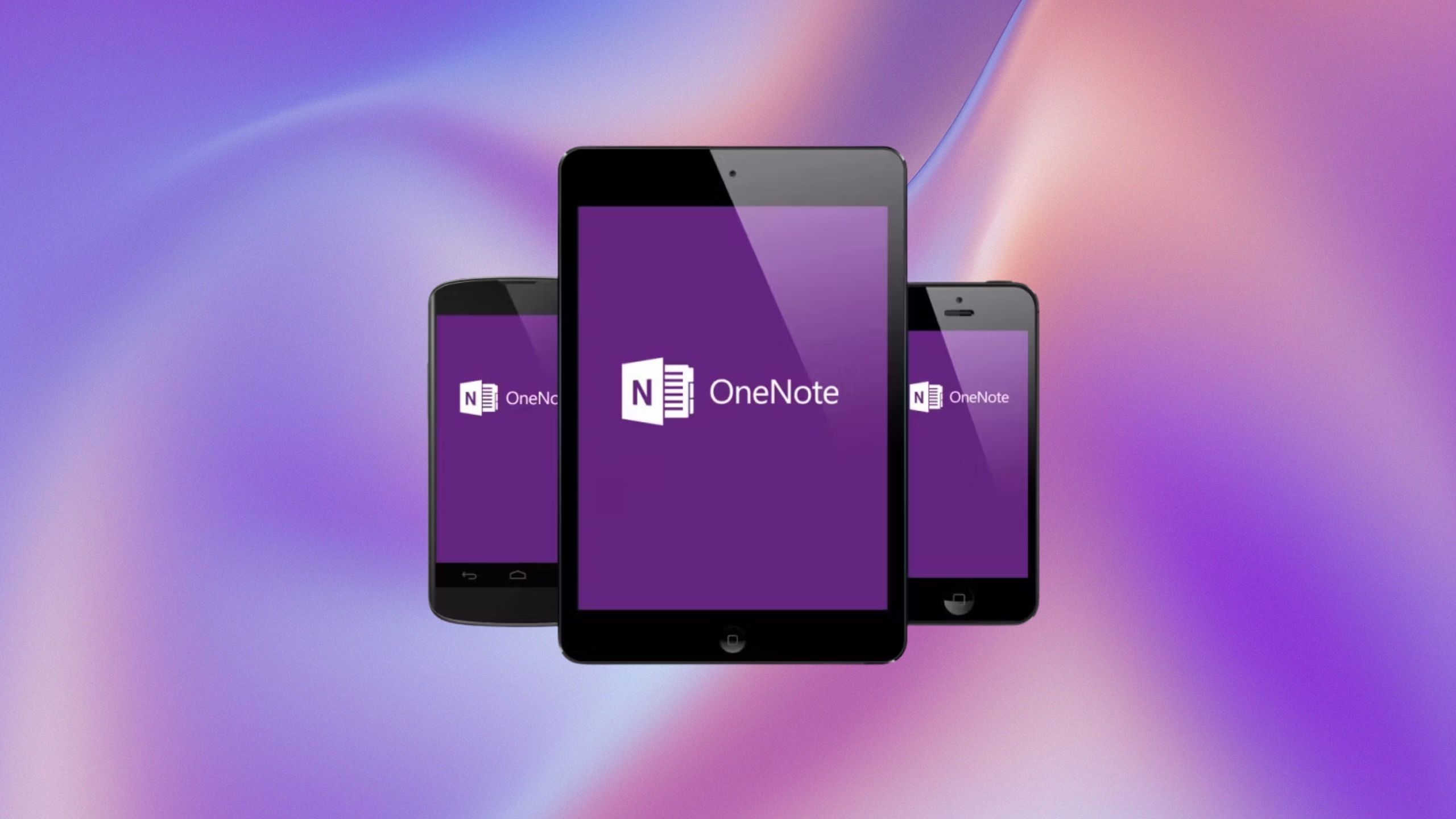 Microsoft OneNote on three different devices. 