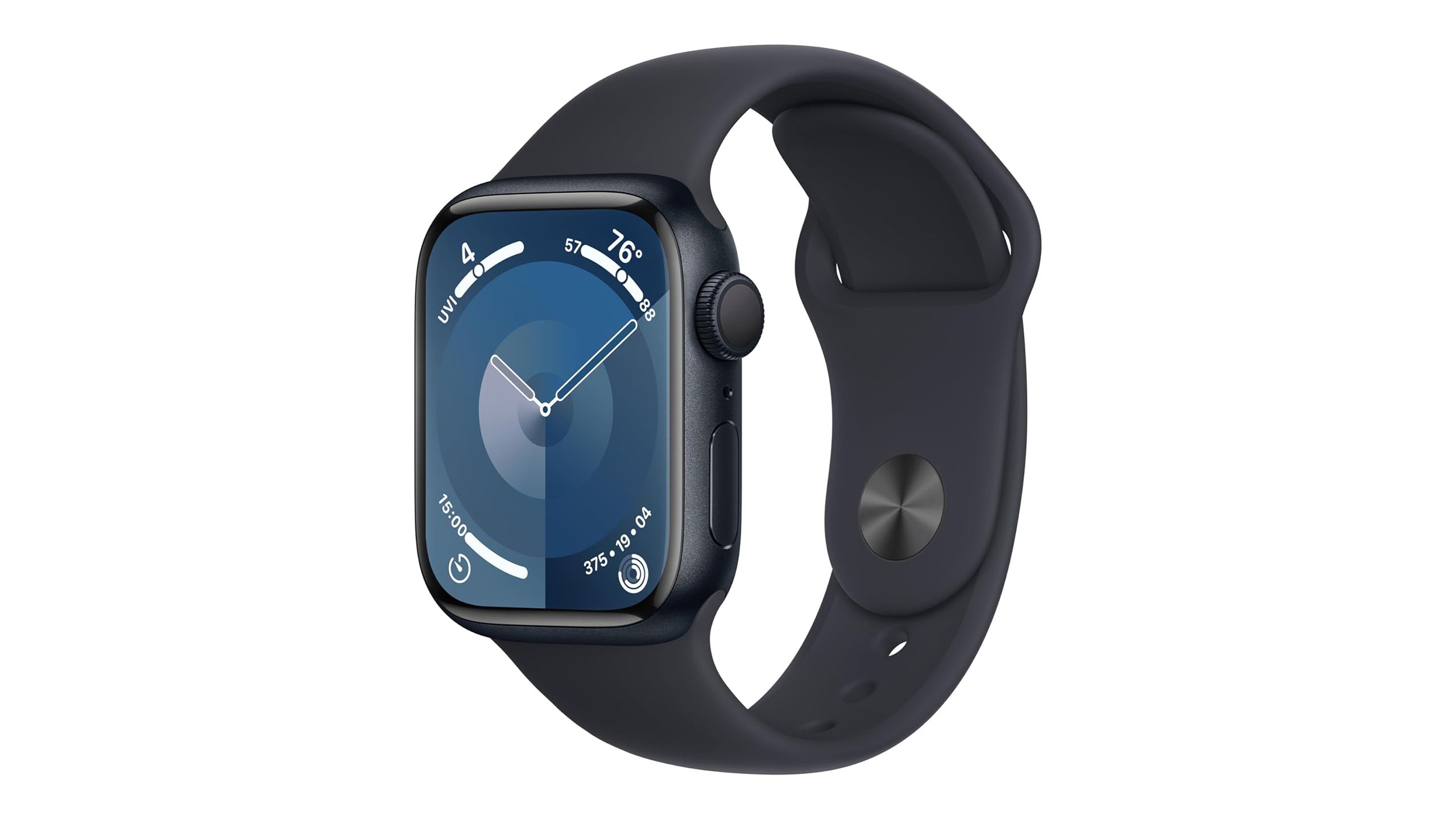 L'Apple Watch Series 9 sur fond blanc. 