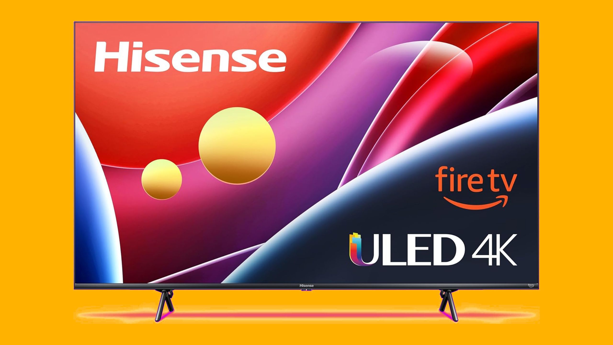 Hisense Amazon Fire TV on a colored background