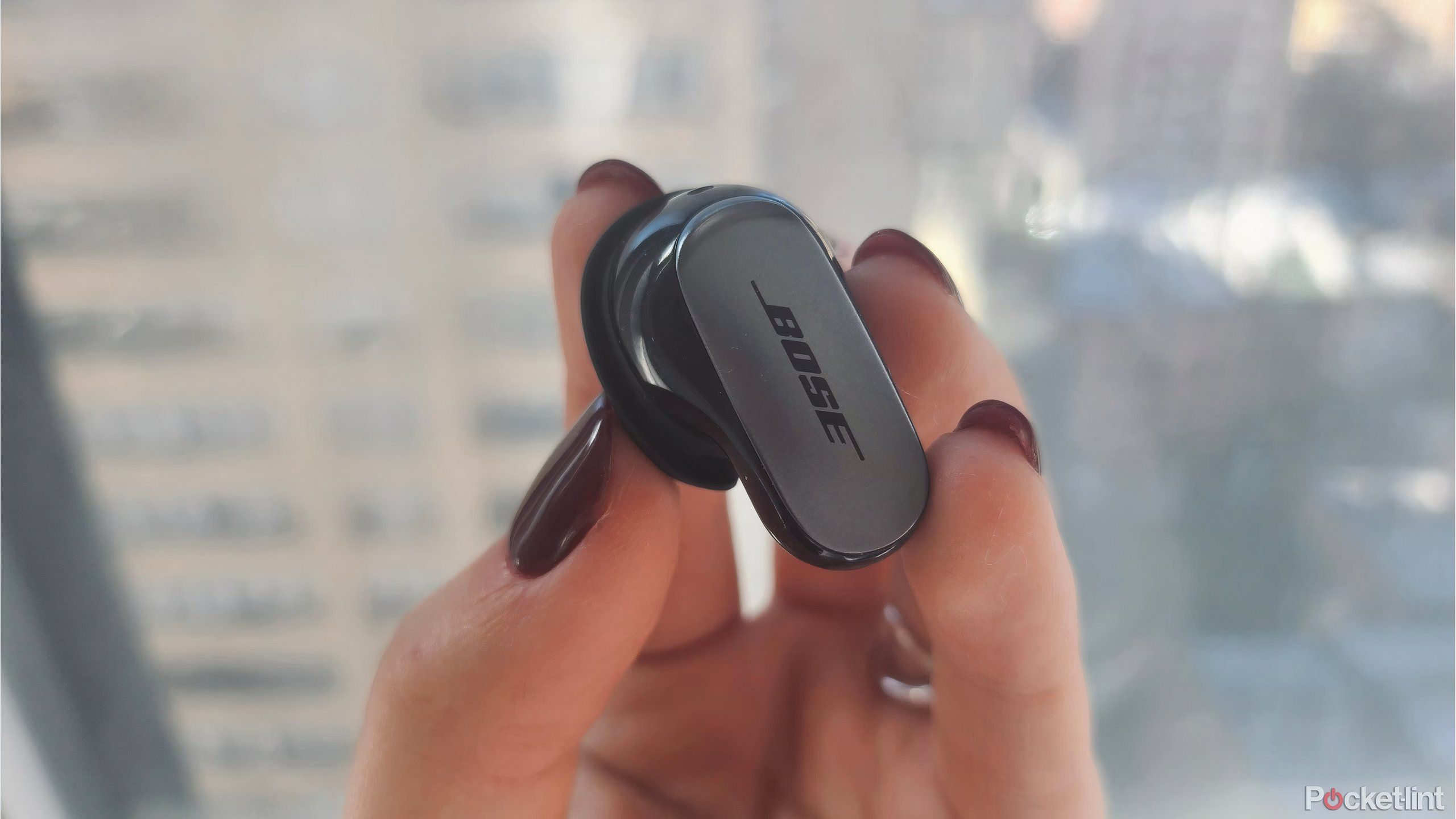 The back of one Bose QuietComfort Ultra Earbud.