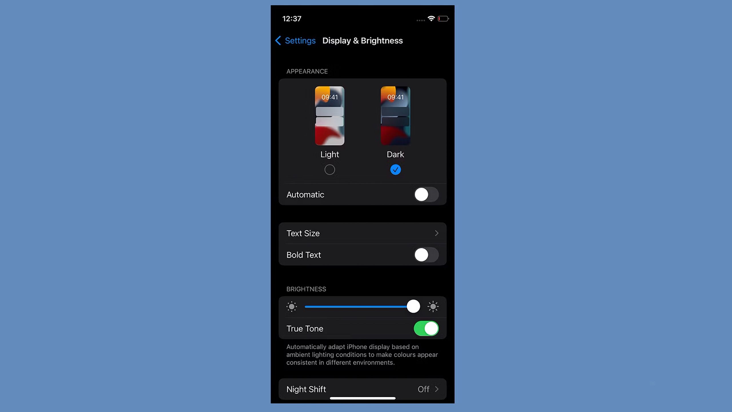 Dark Mode iOS copy