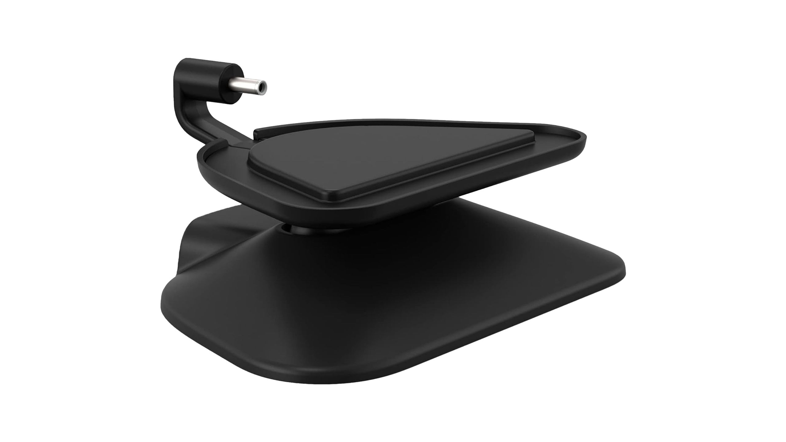 The black Echo Show 5 (3rd Gen) Adjustable Stand with USB-C Charging Port against a white background. 