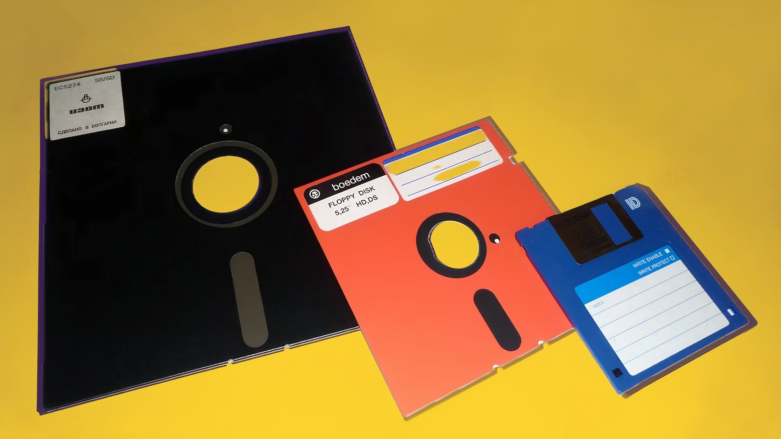 floppy disks laying together